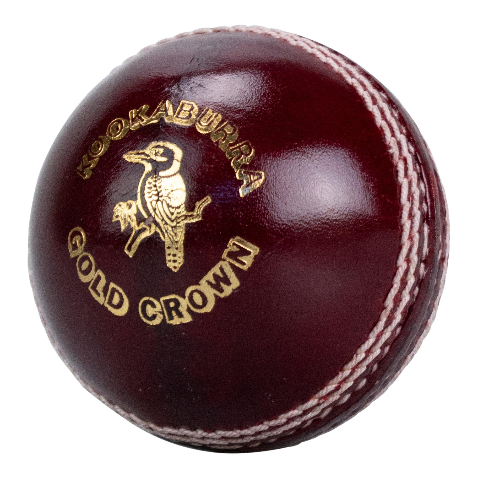 Red - Kookaburra Sport - Kookaburra Gold Crown Leather Cricket Ball - Youth Size - 1