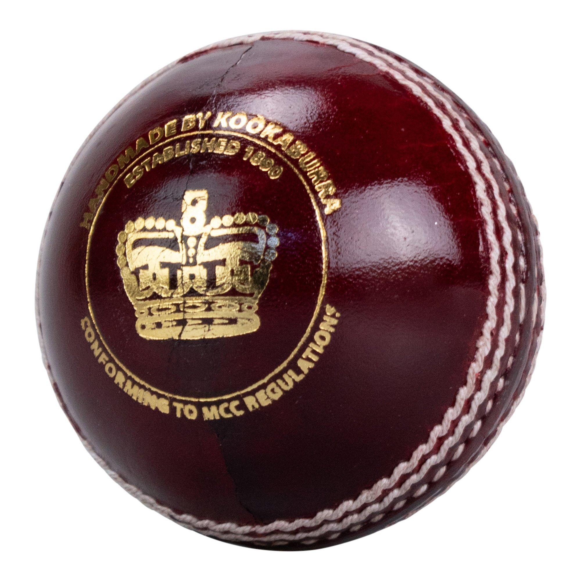 Red - Kookaburra Sport - Kookaburra Gold Crown Leather Cricket Ball - Youth Size - 2