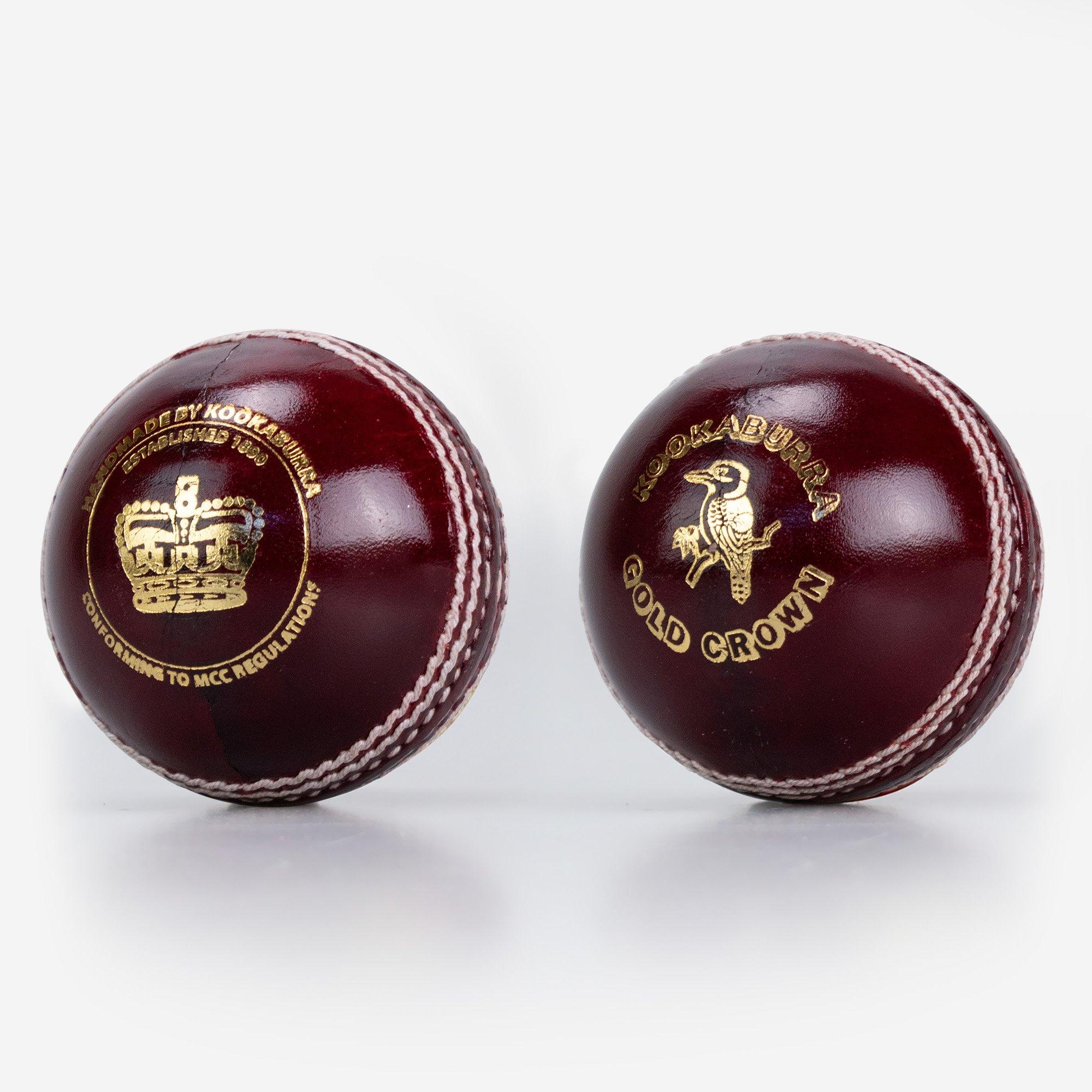 Red - Kookaburra Sport - Kookaburra Gold Crown Leather Cricket Ball - Youth Size - 3