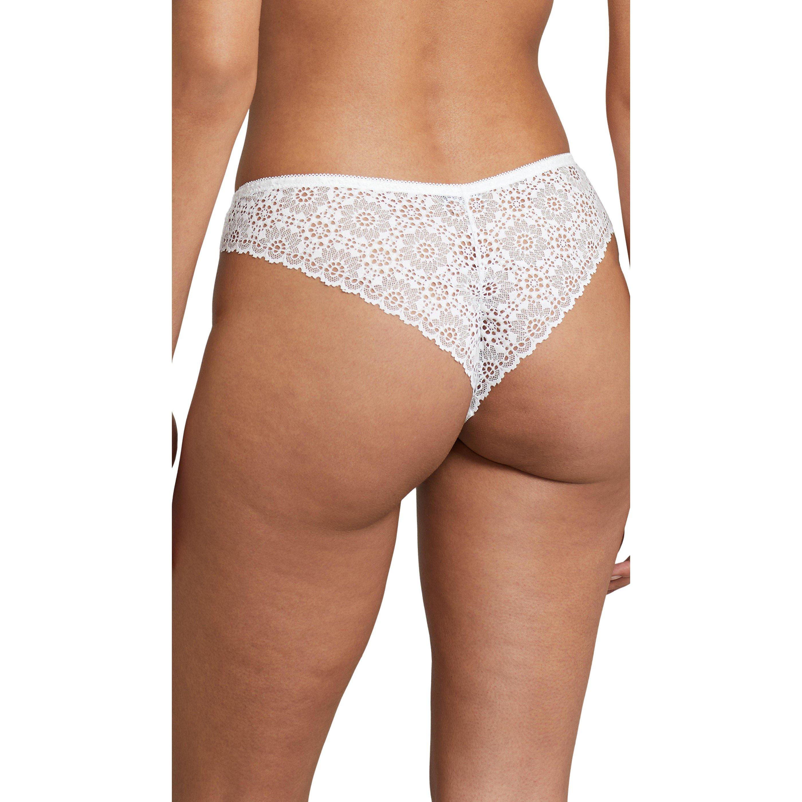 White Cloud - Polo Ralph Lauren - Women's Eyelet Low Rise Tanga Brazilian Brief - 4