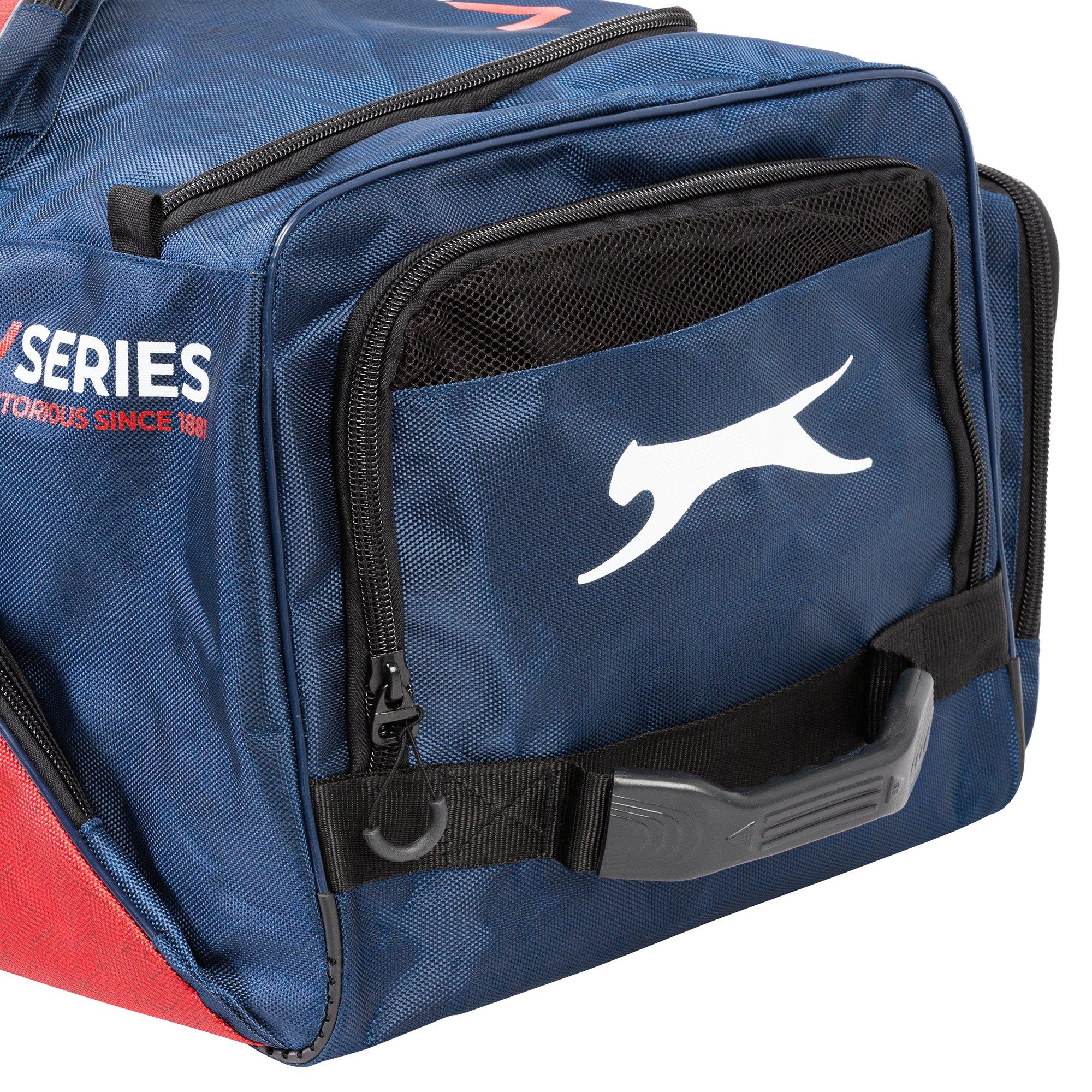 Navy/Red - Slazenger - Adults Slaz Wheeled Holdall - 4