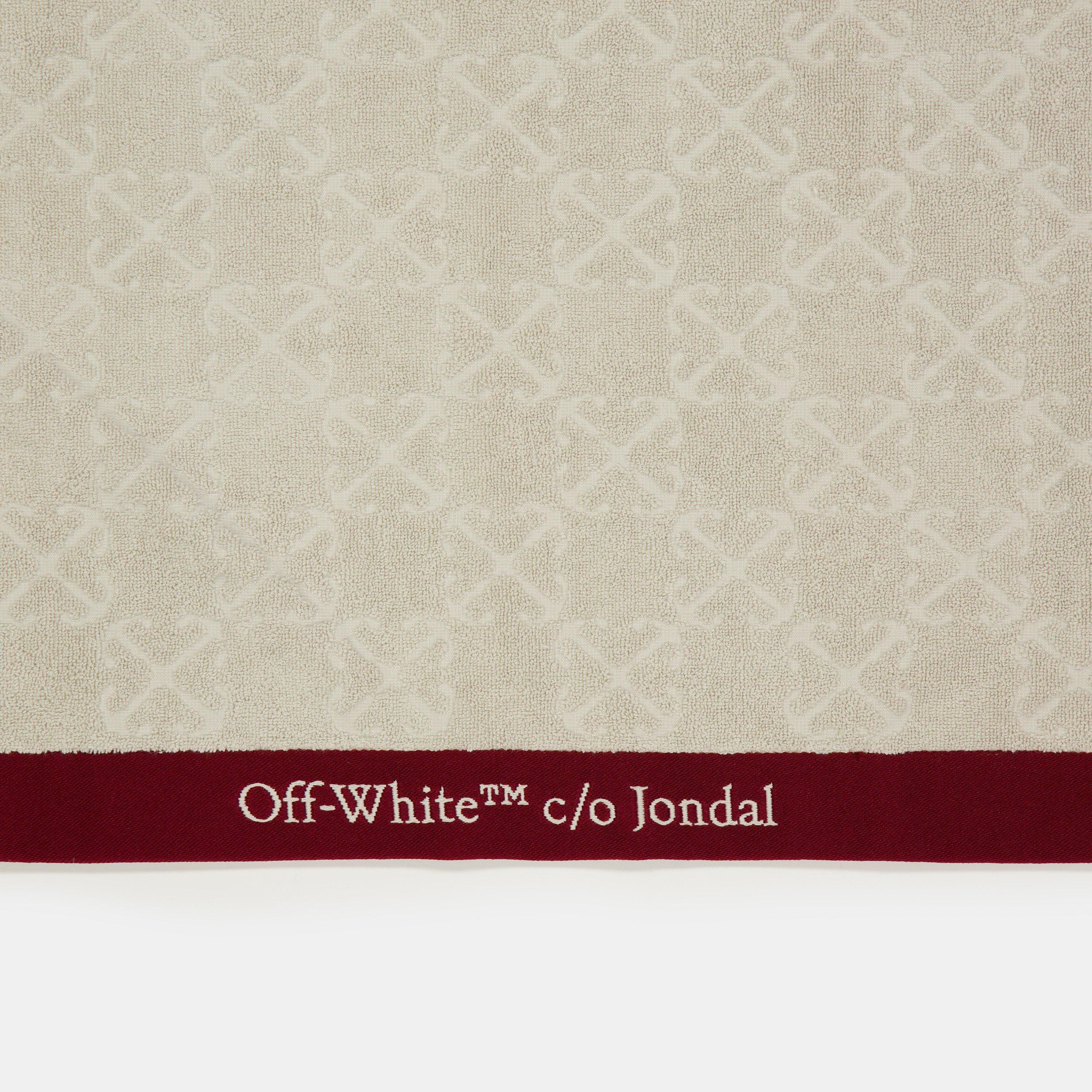 Beige/Red - Off White - Towels - 2