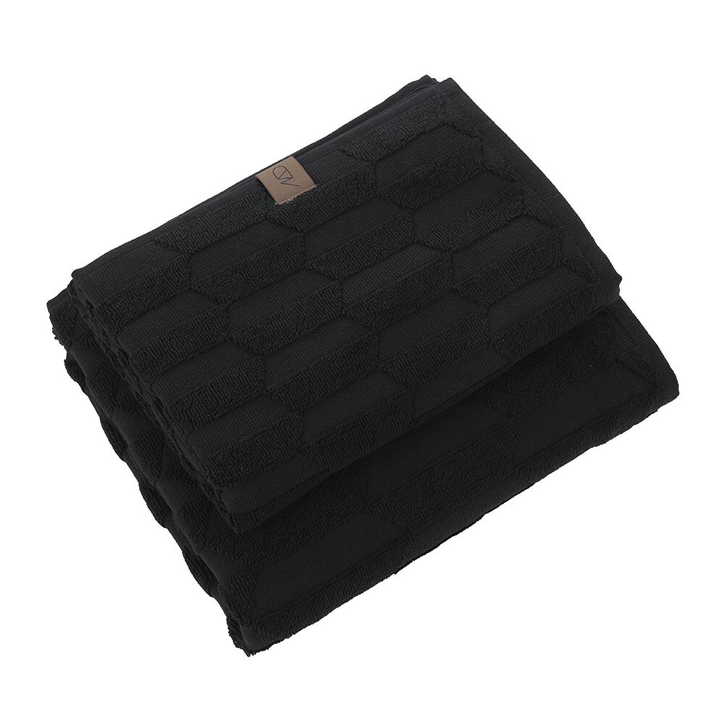 Black - Mette Ditmer Denmark - MetteDitmerDenmark Geo Towel - 1