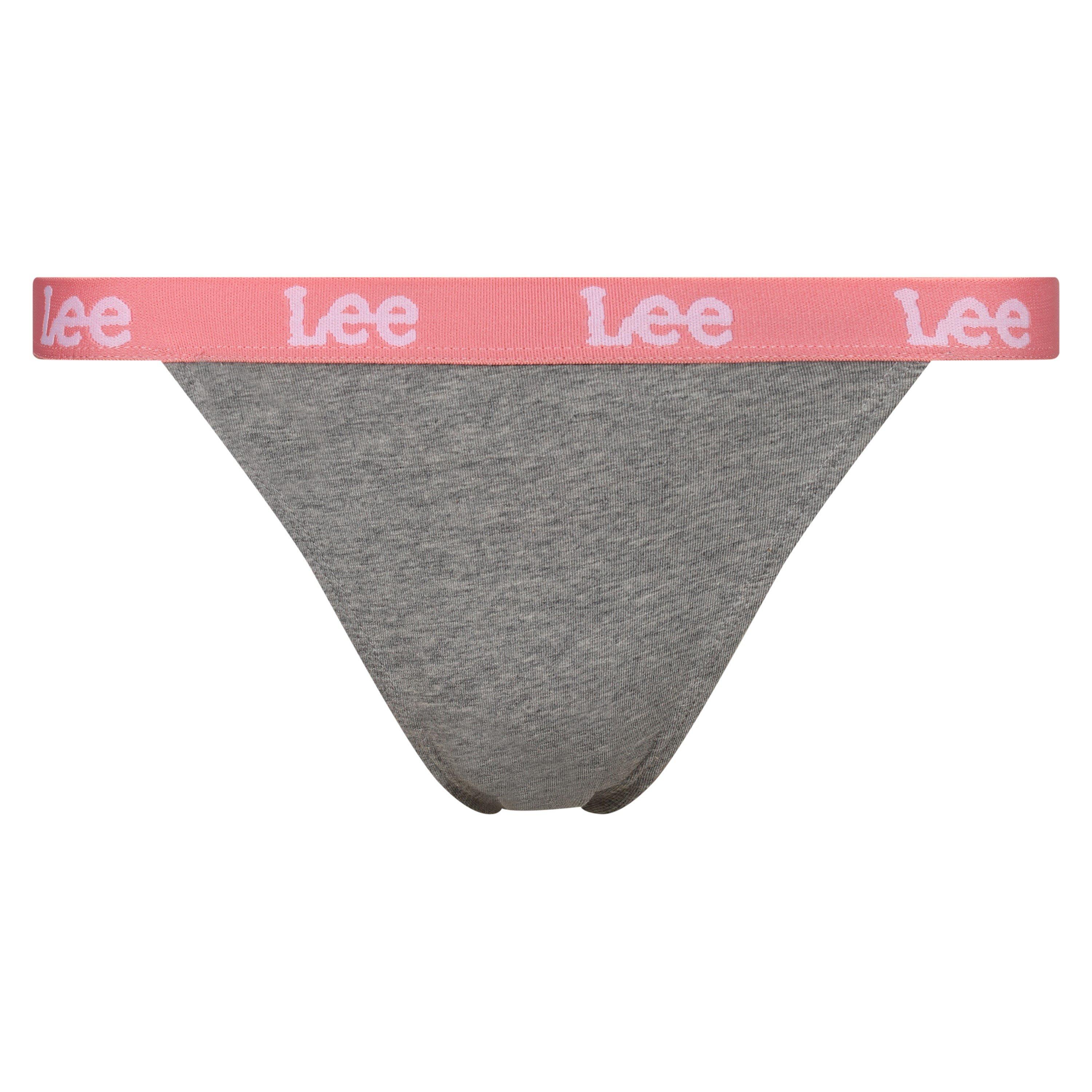 Pink/Stripe/Gry - Lee - Tanga Briefs 3-Pack - 4