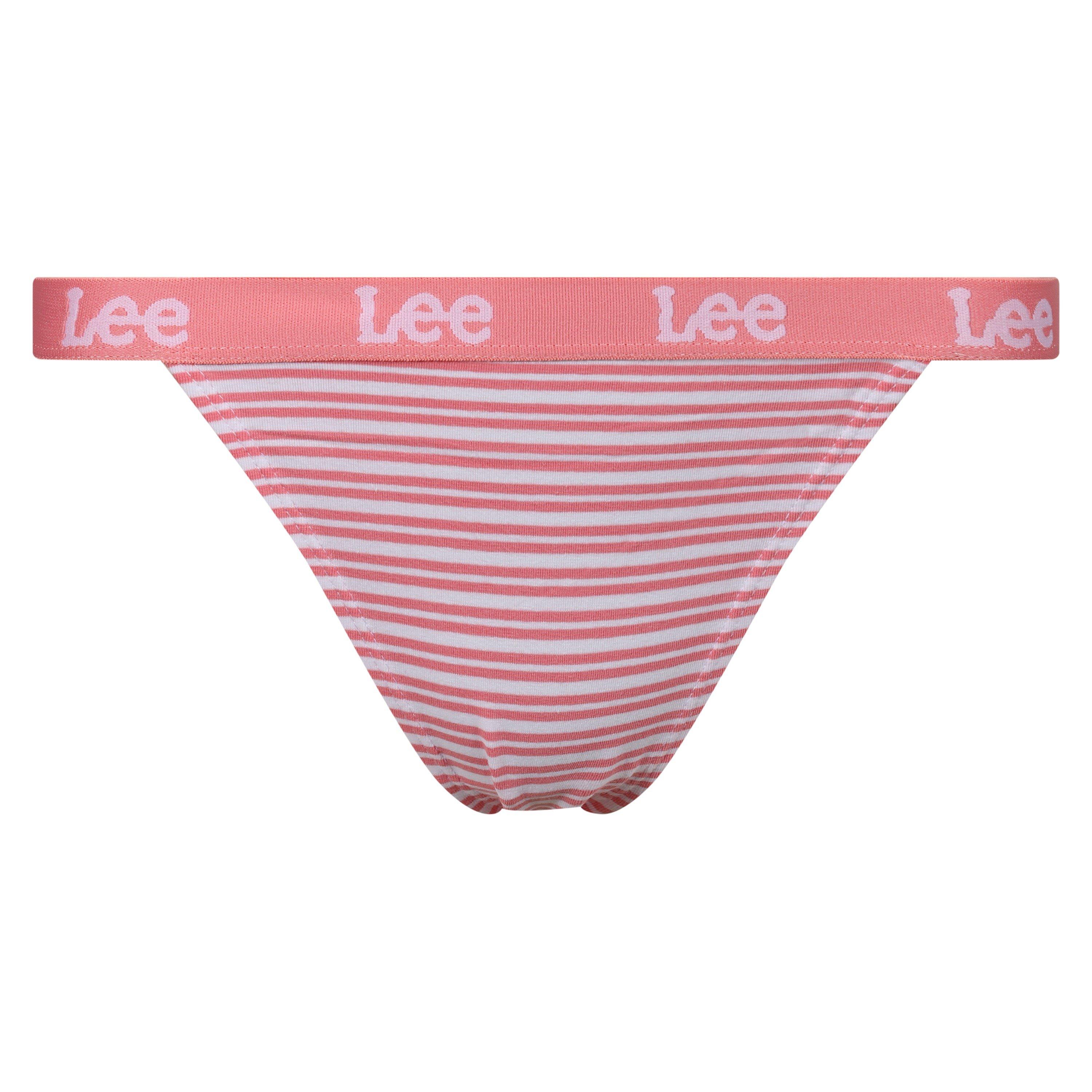 Pink/Stripe/Gry - Lee - Tanga Briefs 3-Pack - 6