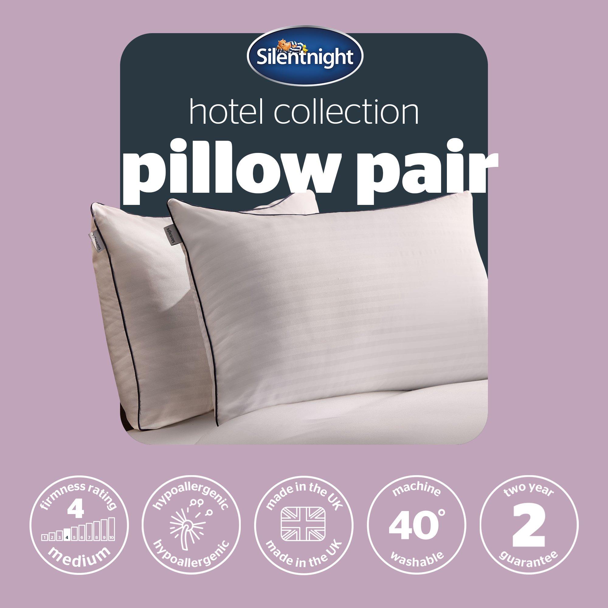 White - Silentnight - Silentnight Hotel Collection Pillow - 2 Pack - 8