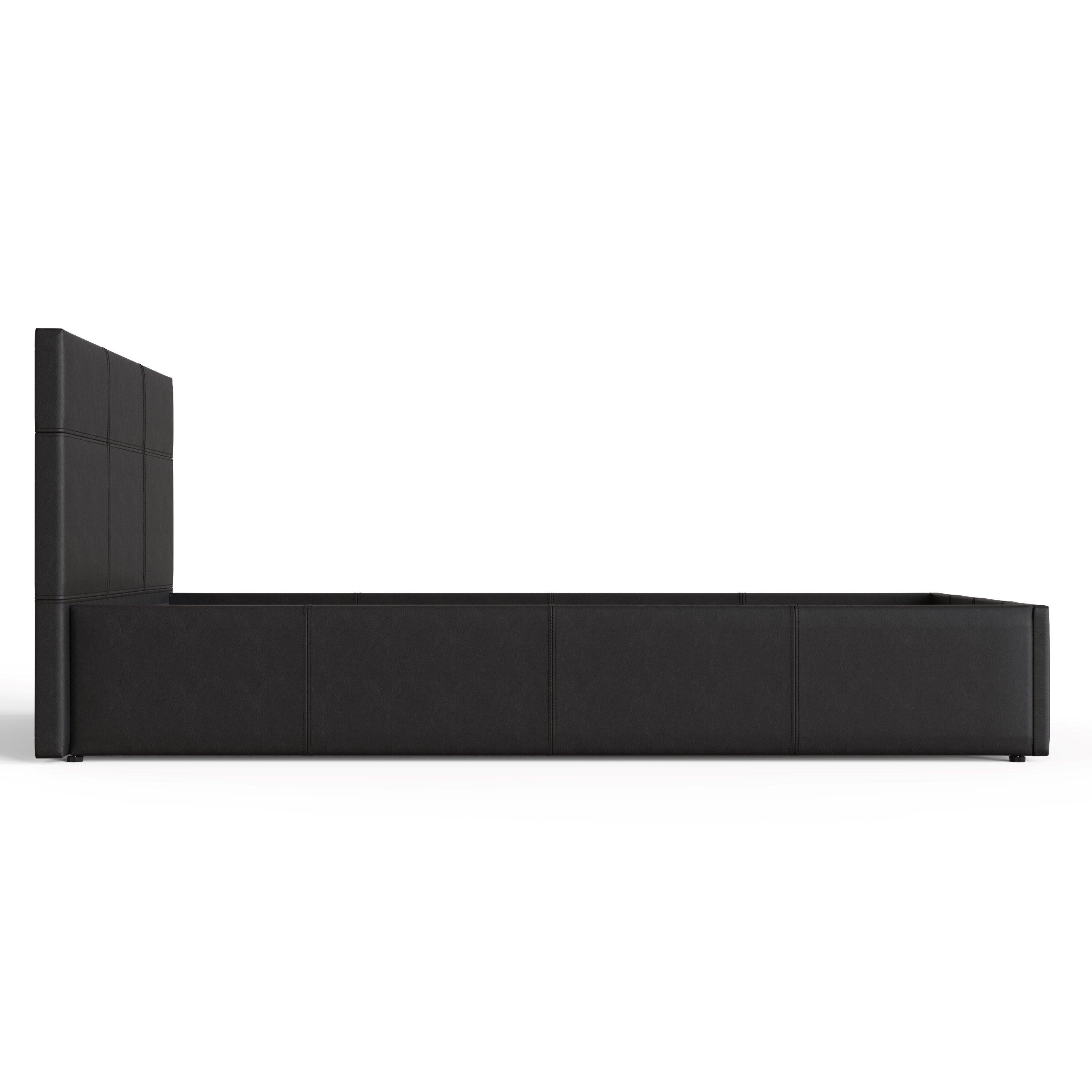 Black - GFW - Side Lift Ottoman 90Cm Natural - 4