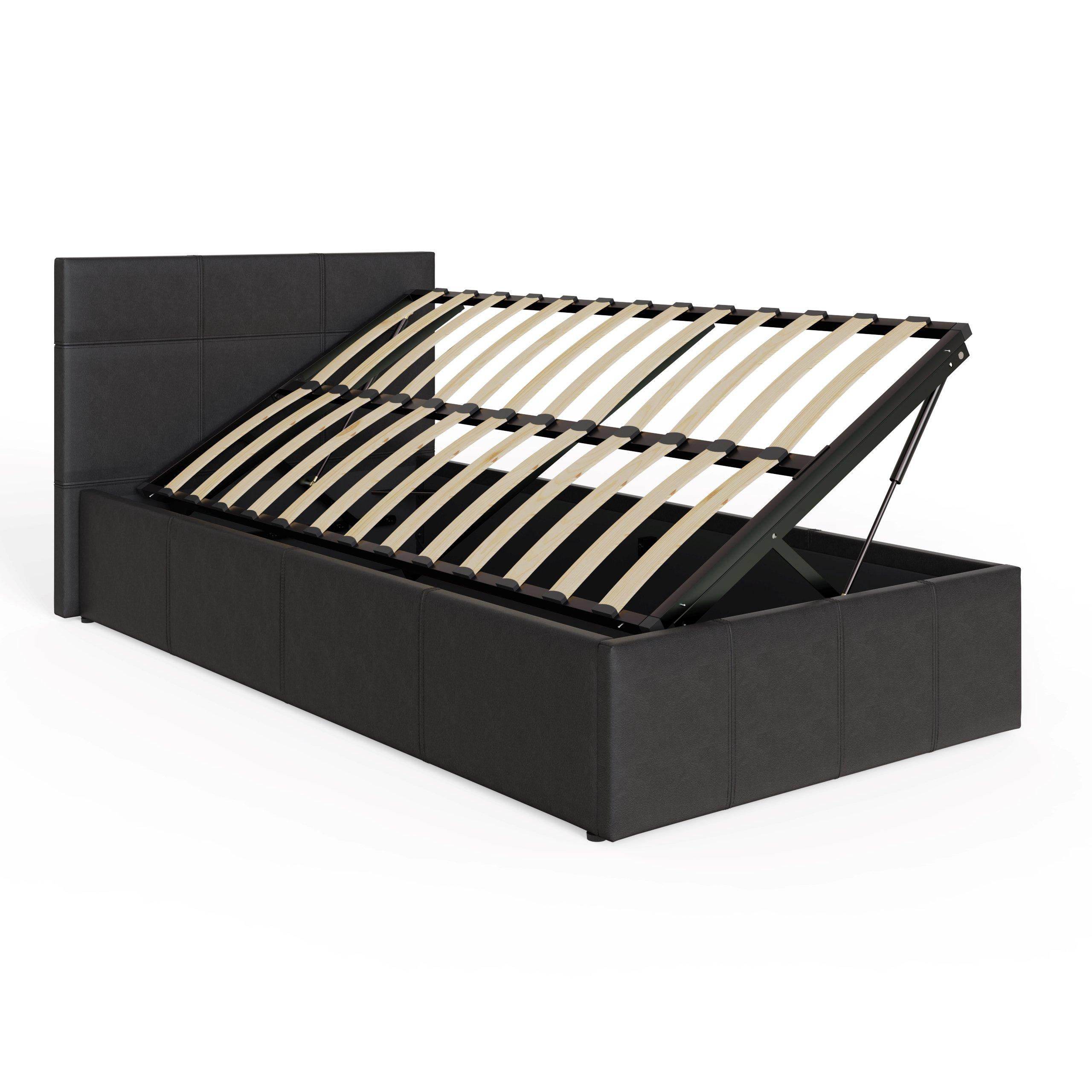 Black - GFW - Side Lift Ottoman 90Cm Natural - 6