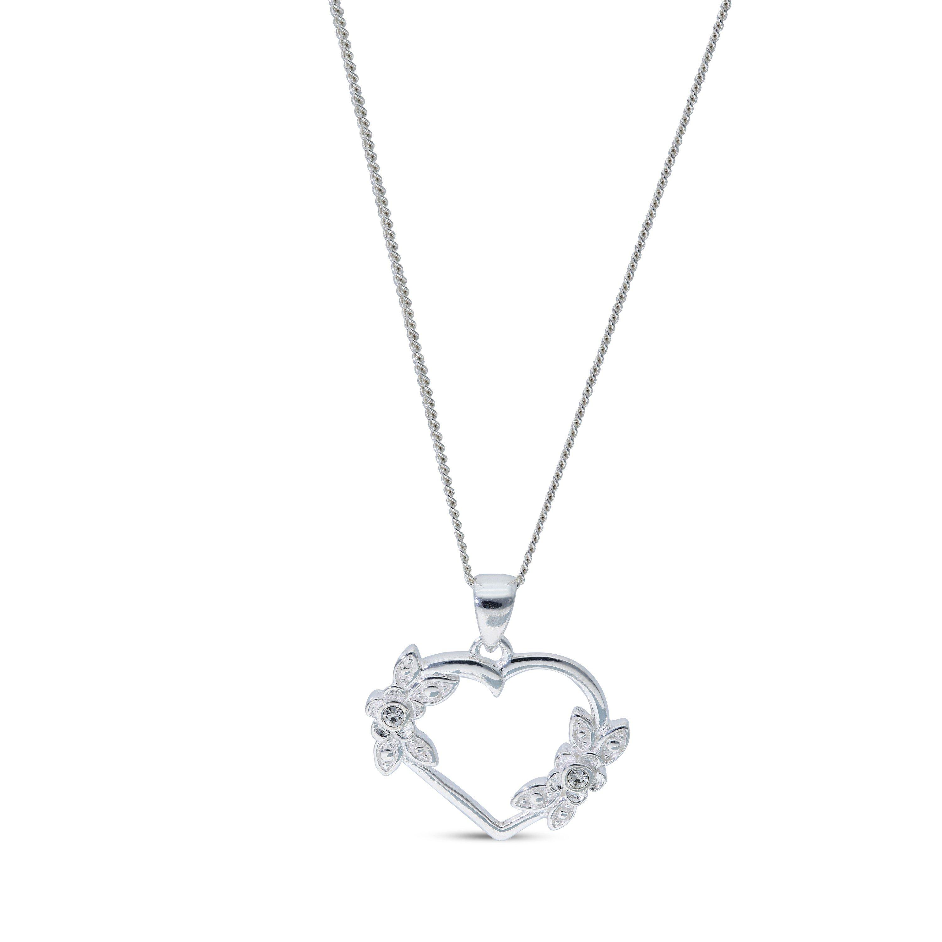 Silver - Be You - Sterling Silver CZ Forever In My Heart Pendant - 3
