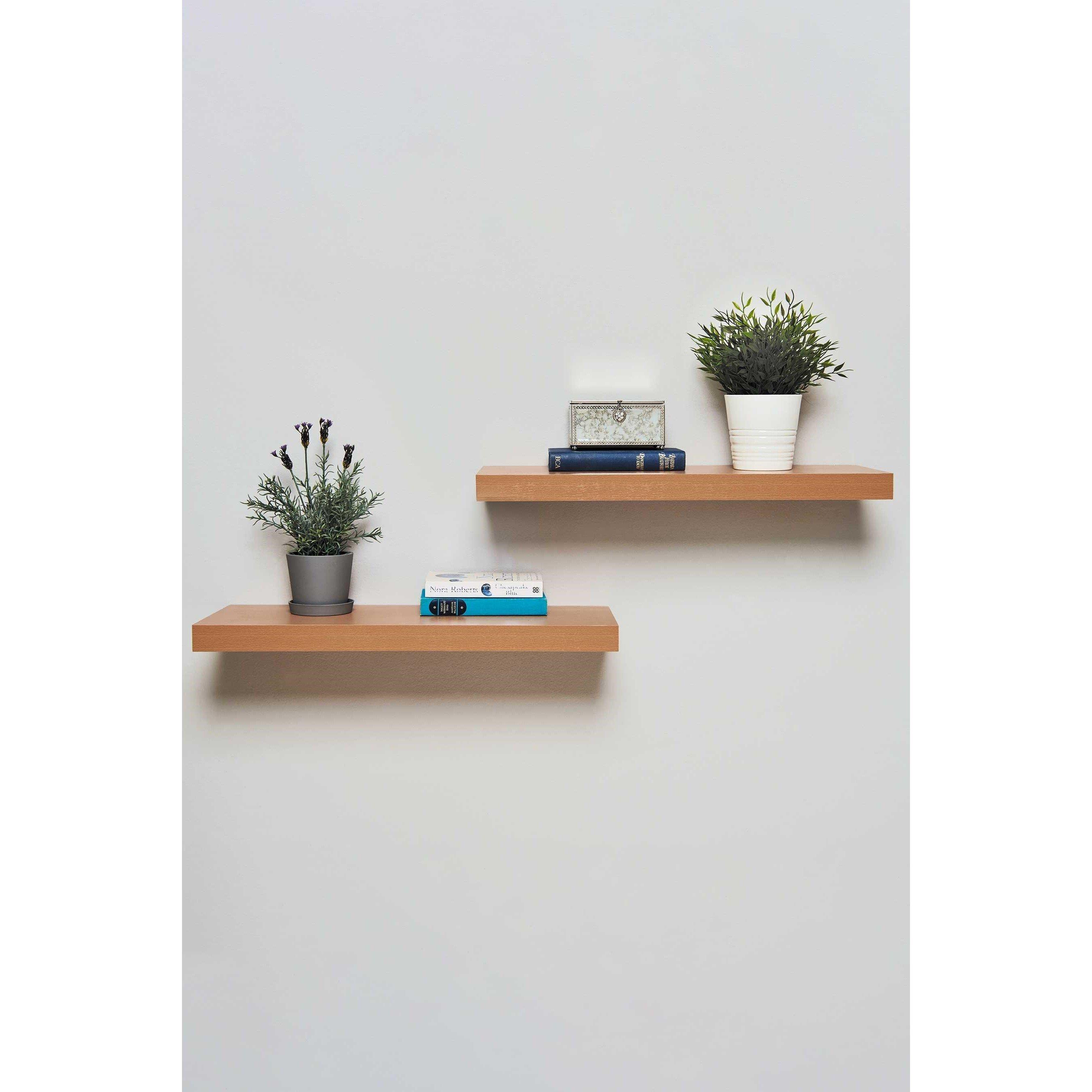 Oak - Greenhurst - Pack of 2 60cm Floating Shelves