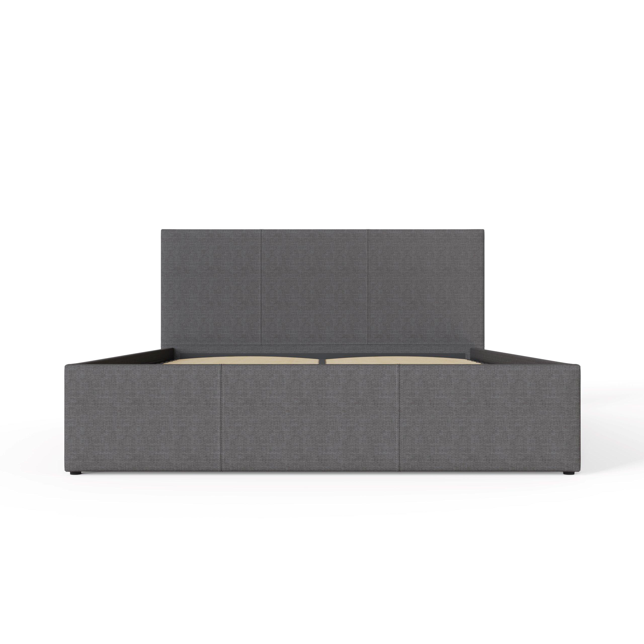 Grey - GFW - End Lift Ottoman Storage Bed 120cm with Mattress - 7