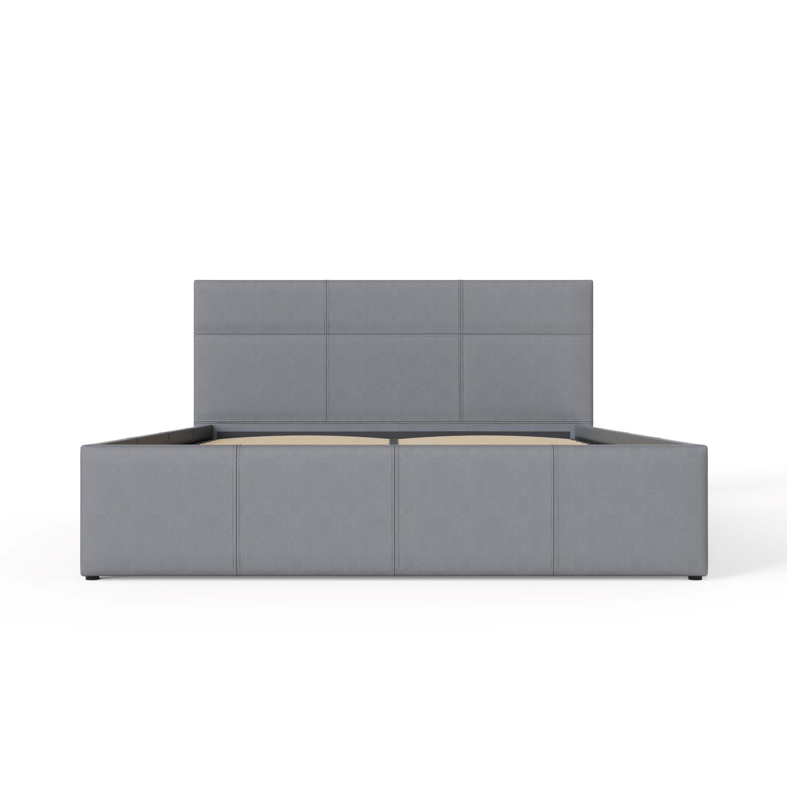 Grey - GFW - End Lift Ottoman Storage Bed 120cm with Mattress - 5