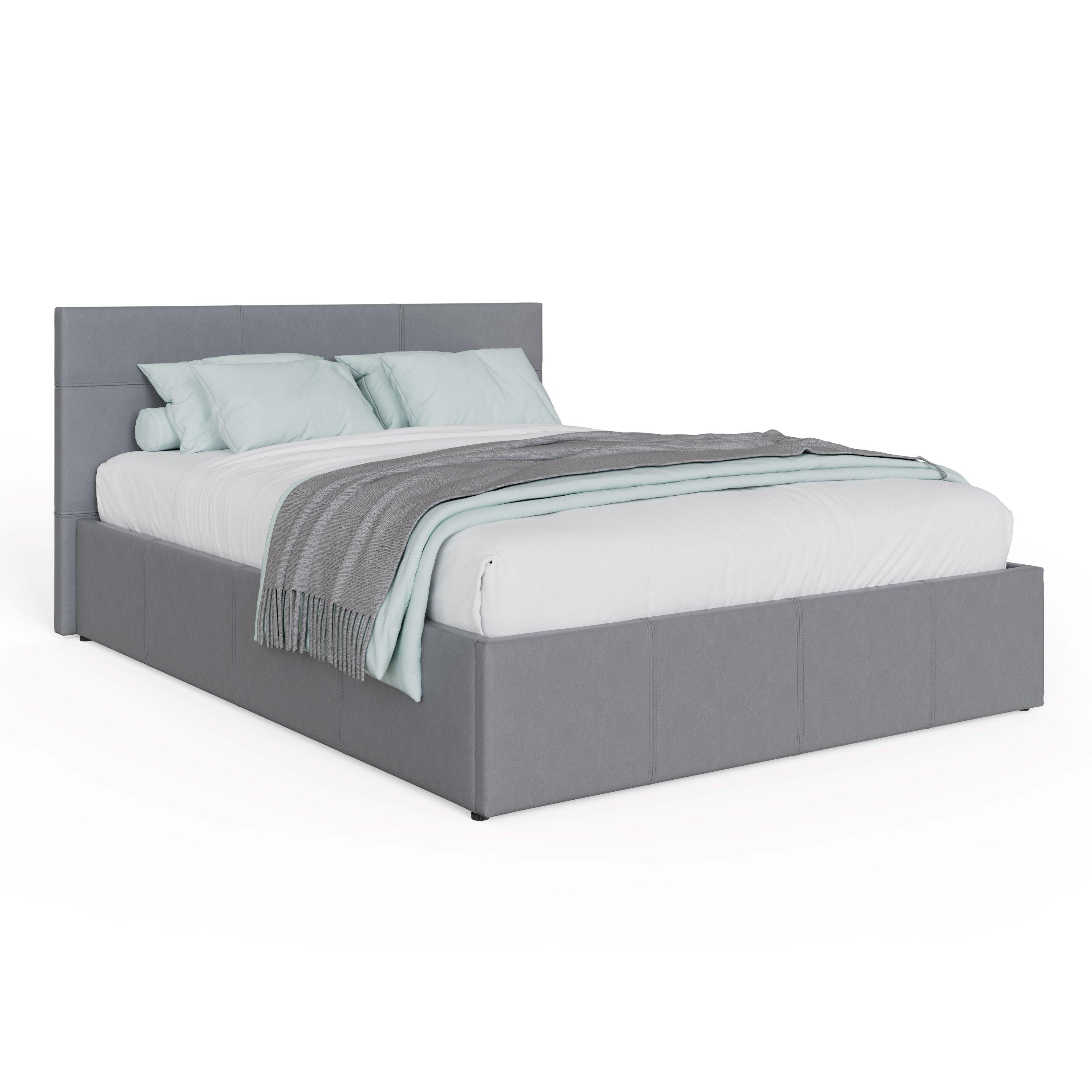 Grey - GFW - End Lift Ottoman Storage Bed 120cm with Mattress - 9