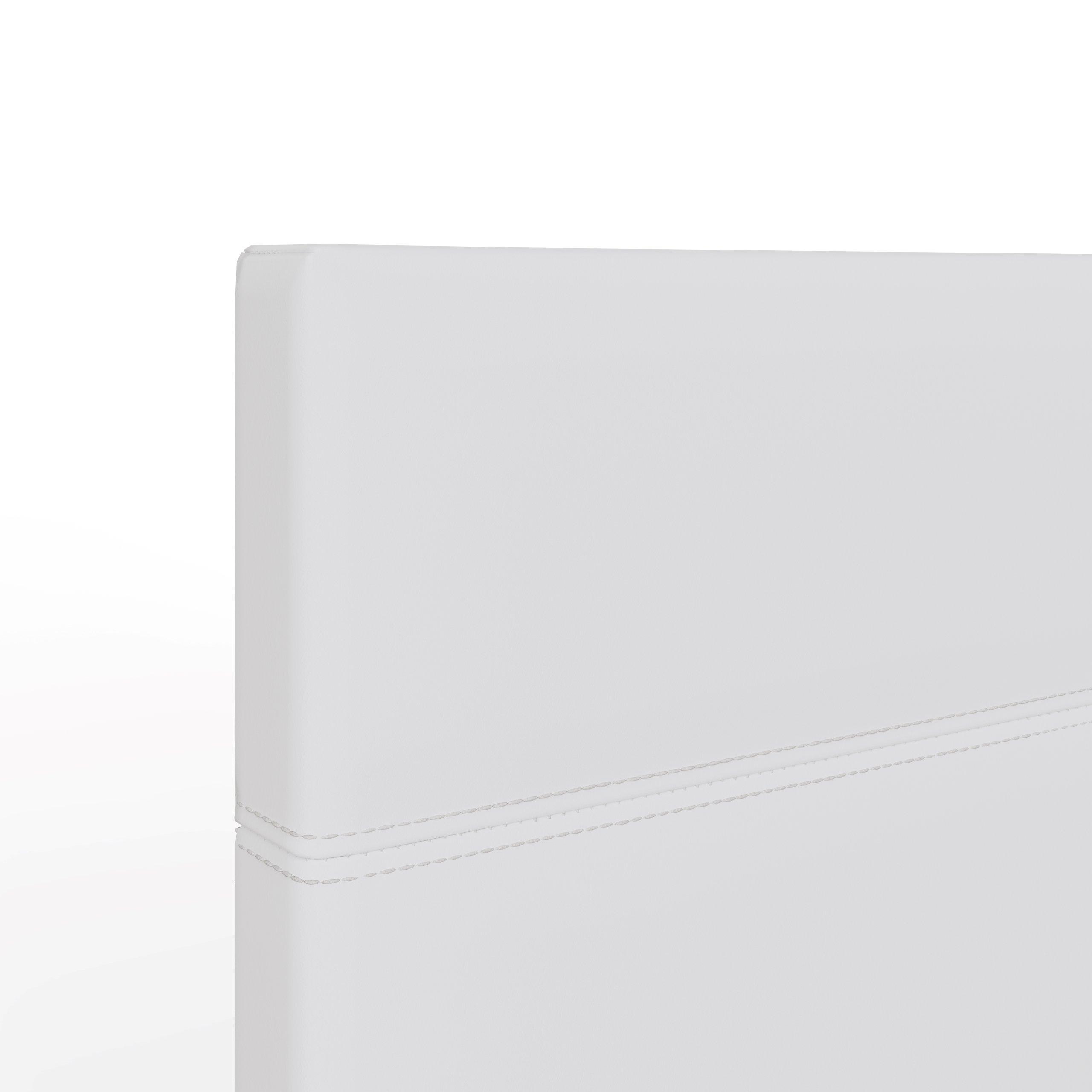 White - GFW - End Lift Ottoman Bed Faux Leather - 5