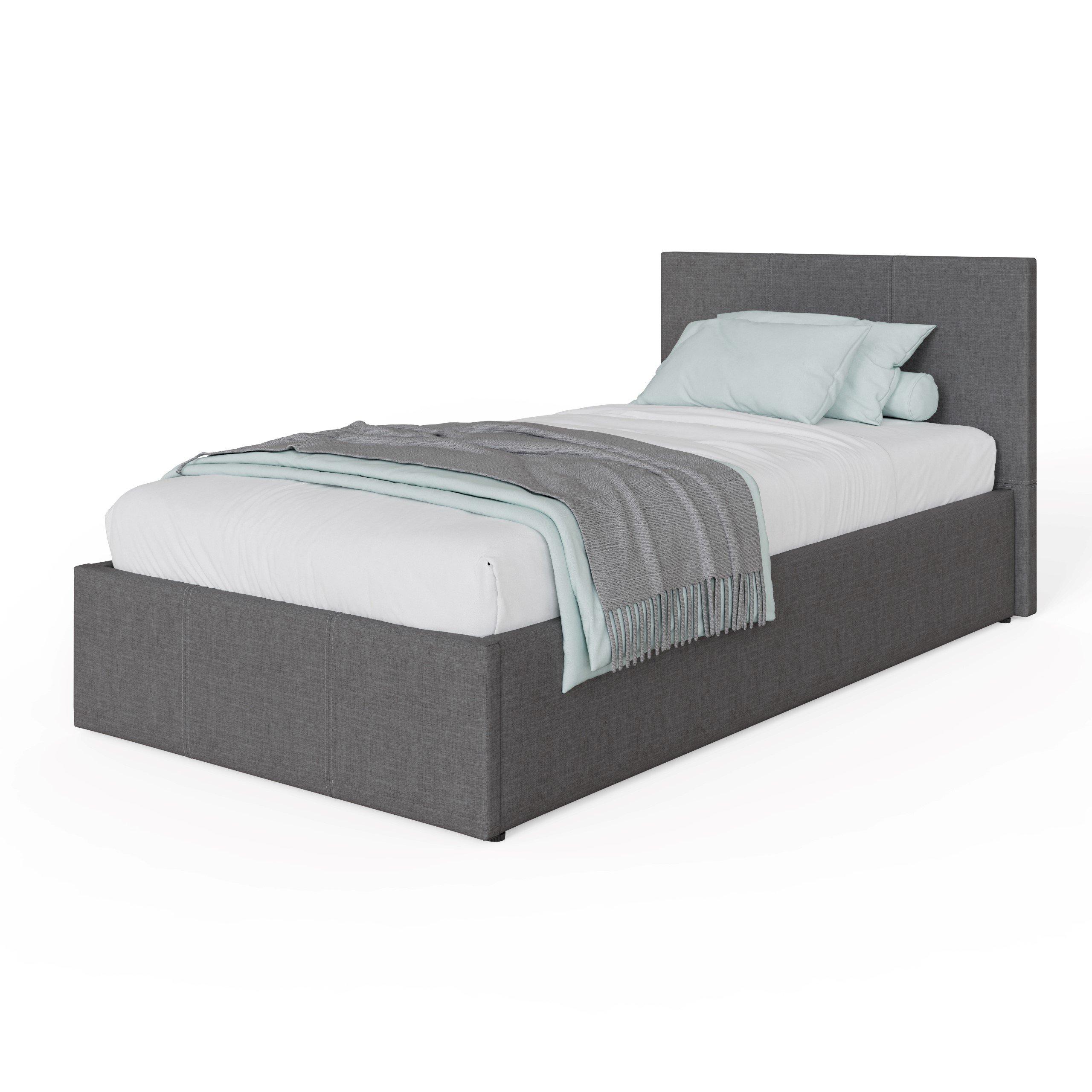 Grey - GFW - End Lift Ottoman Bed Faux Leather - 2
