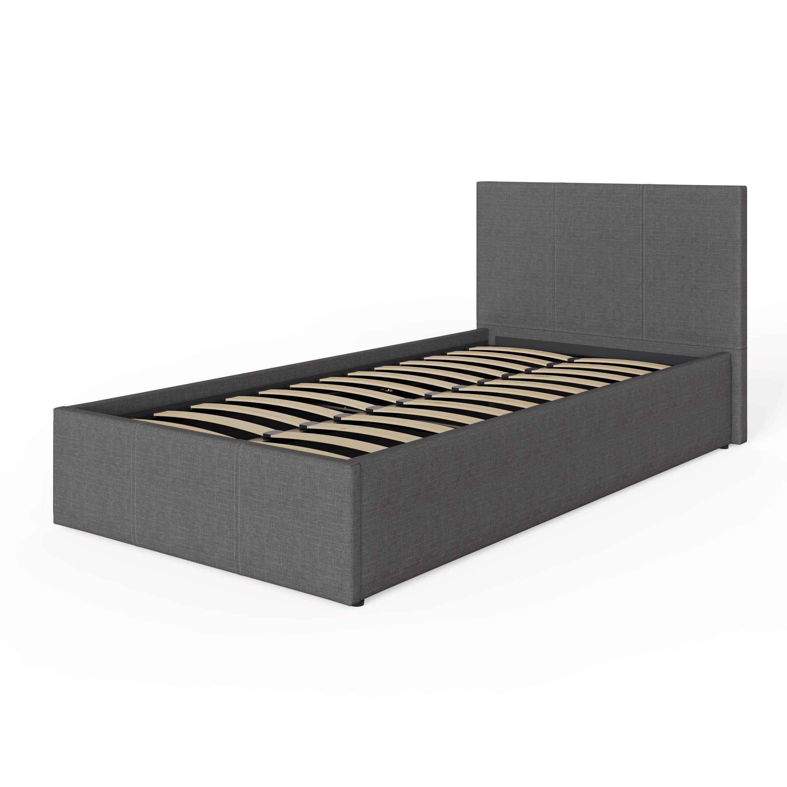 Grey - GFW - End Lift Ottoman Bed Faux Leather - 4