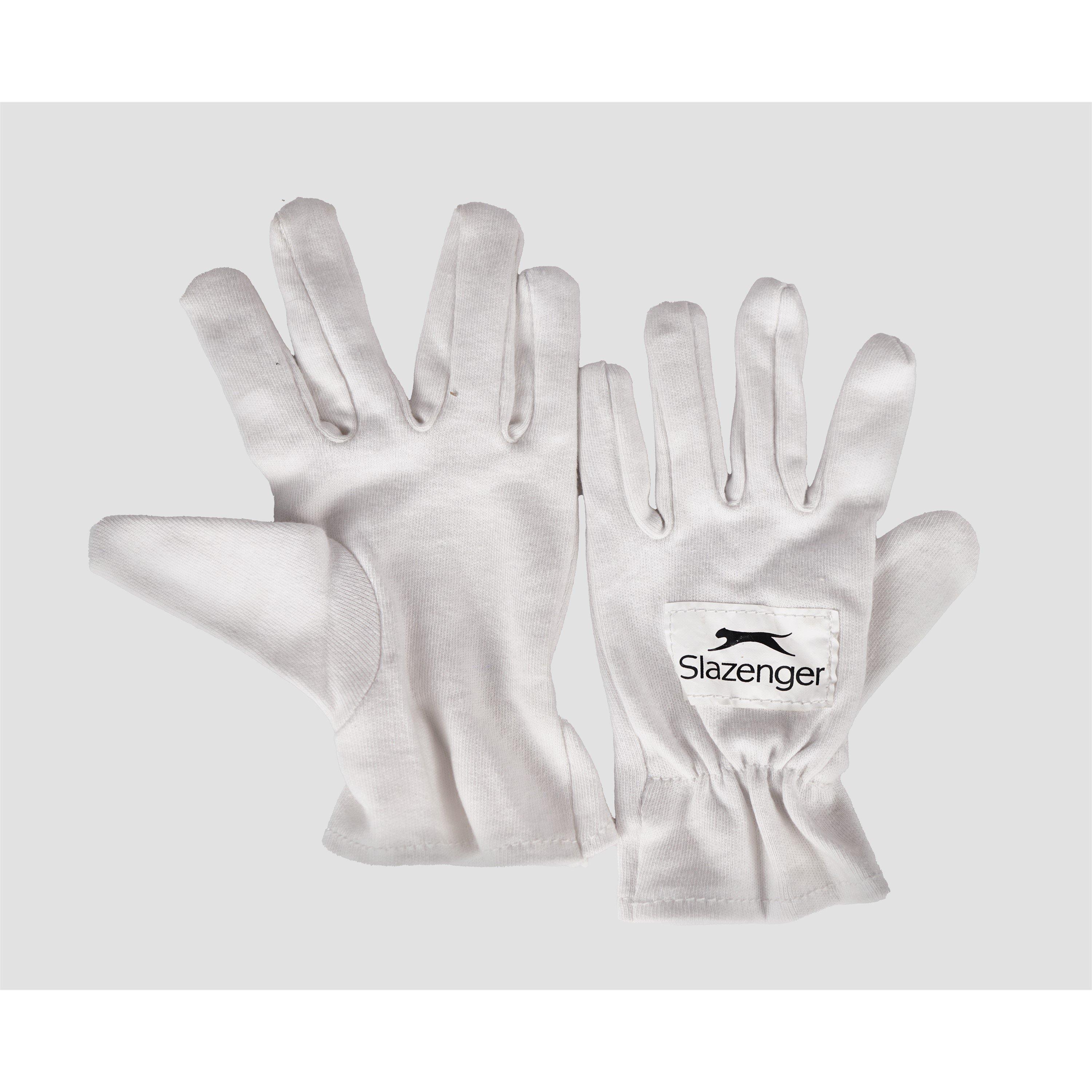 White - Slazenger - Cotton Cricket Gloves - 1