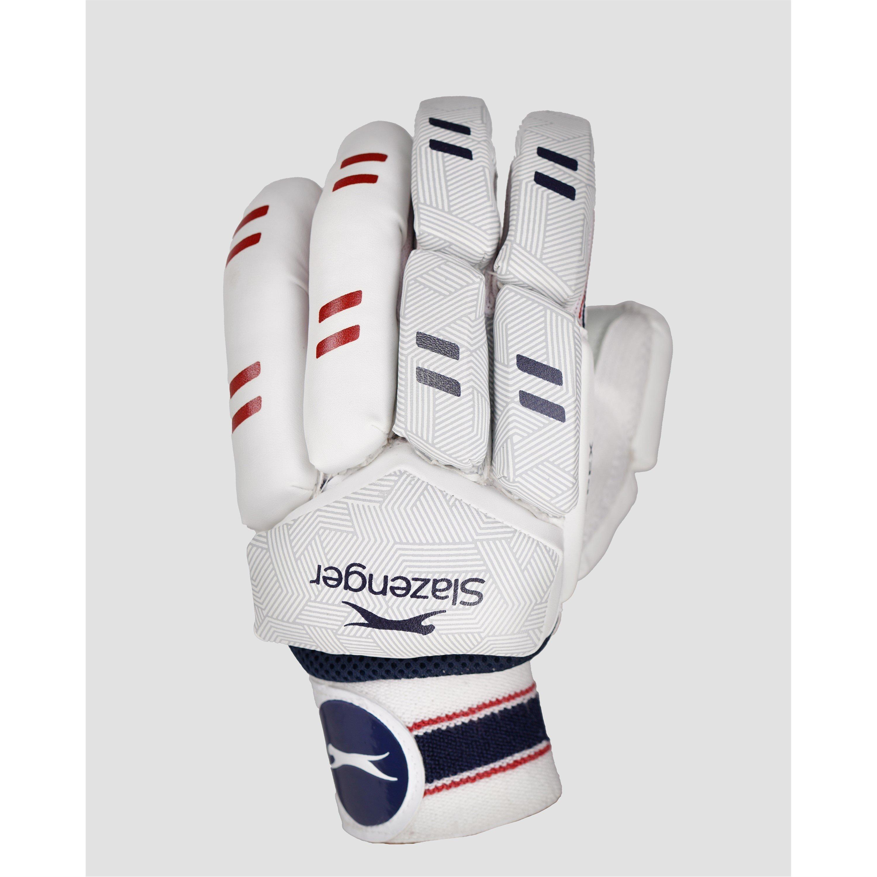 Junior LH - Slazenger - Leather Armour Fleece Cricket Gloves - 2