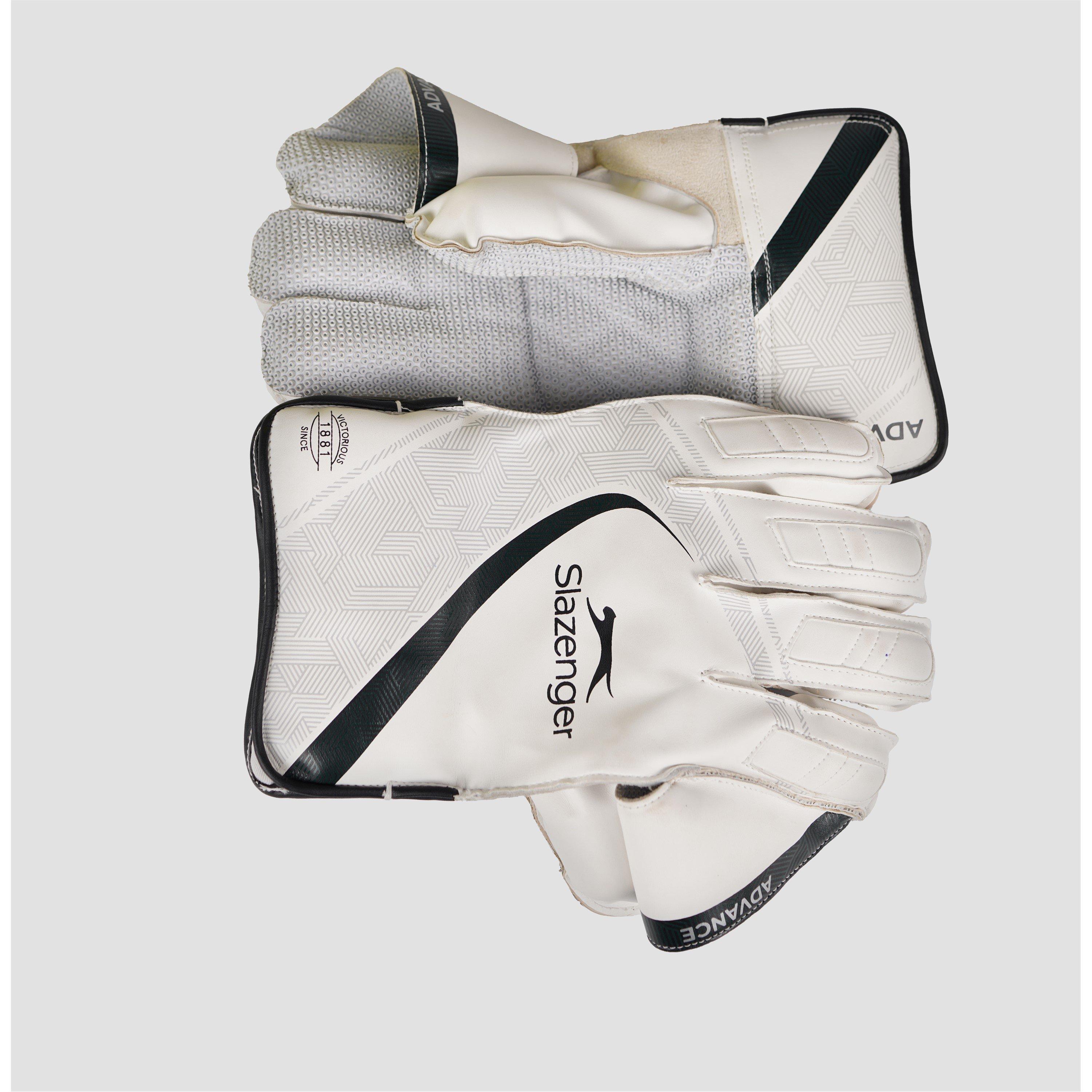 Slazenger  Kids Armour Fleece Cricket Gloves - White Jnr - Junior