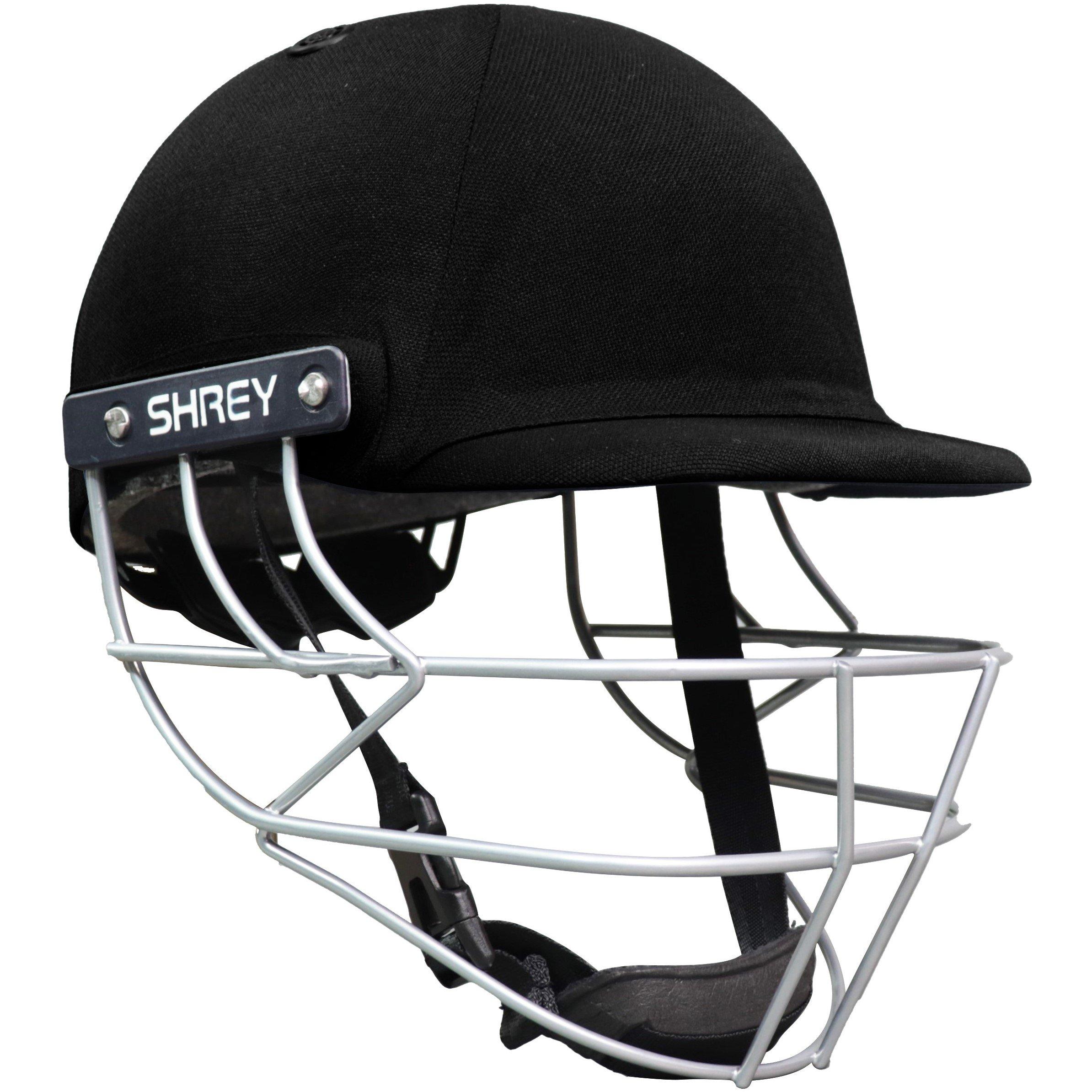 Black - Shrey - Classic 2 Steel Cricket Helmet - 1