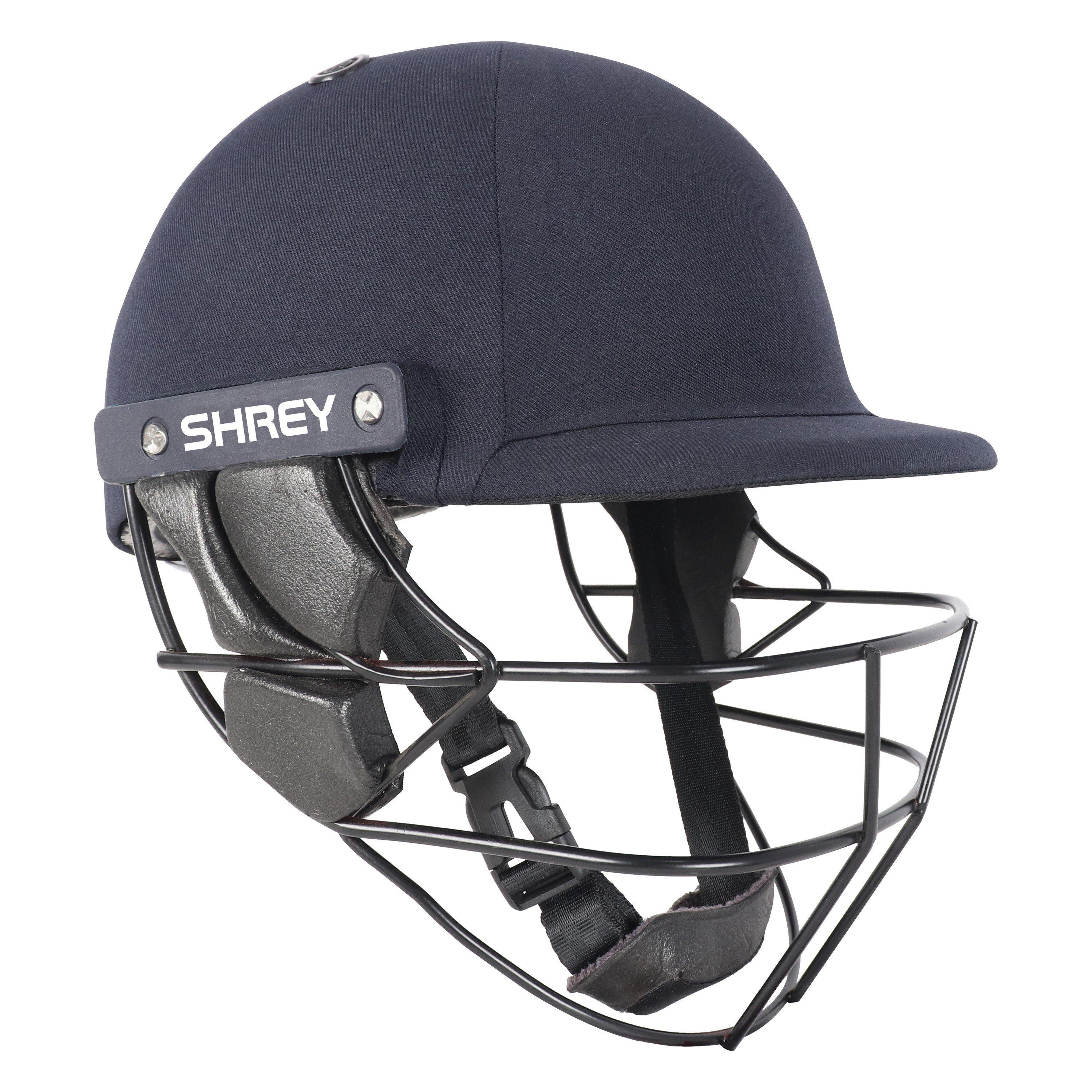 Navy - Shrey - Armor 2.0 Steel Junior Cricket Helmet Jn00 - 1