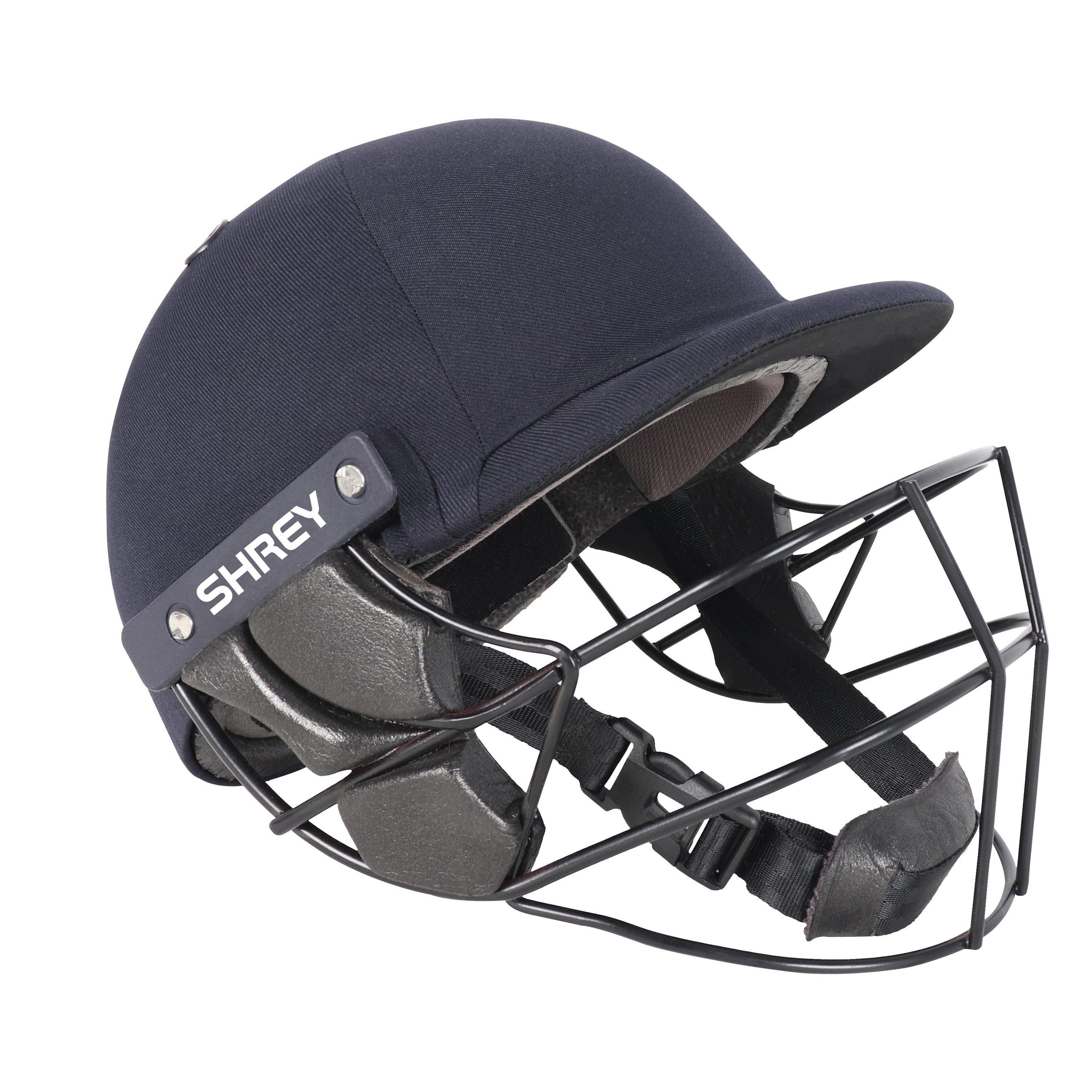 Navy - Shrey - Armor 2.0 Steel Junior Cricket Helmet Jn00 - 2