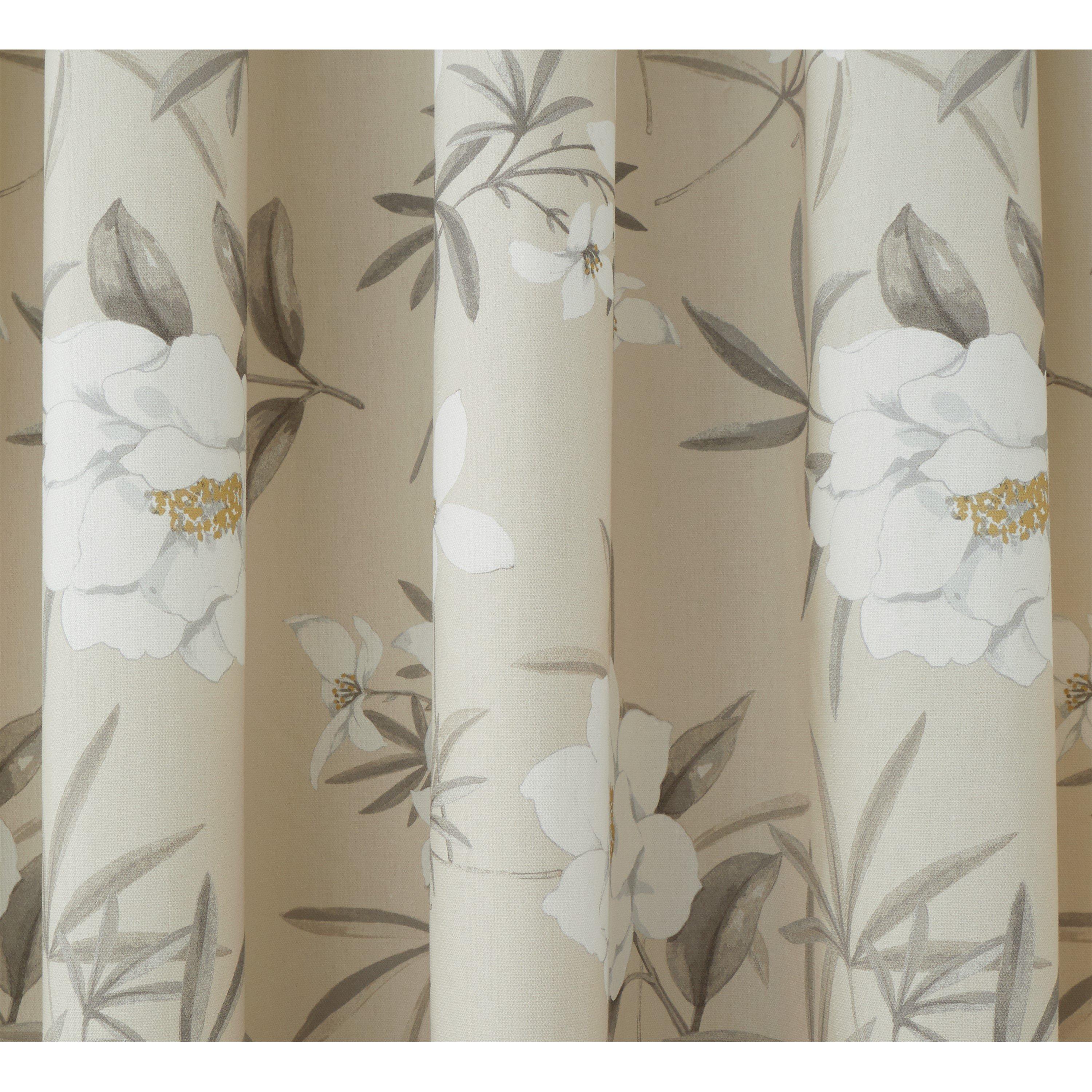 Natural - Dreams and Drapes - Eve Floral Pencil Pleat Curtains in Natural - 5