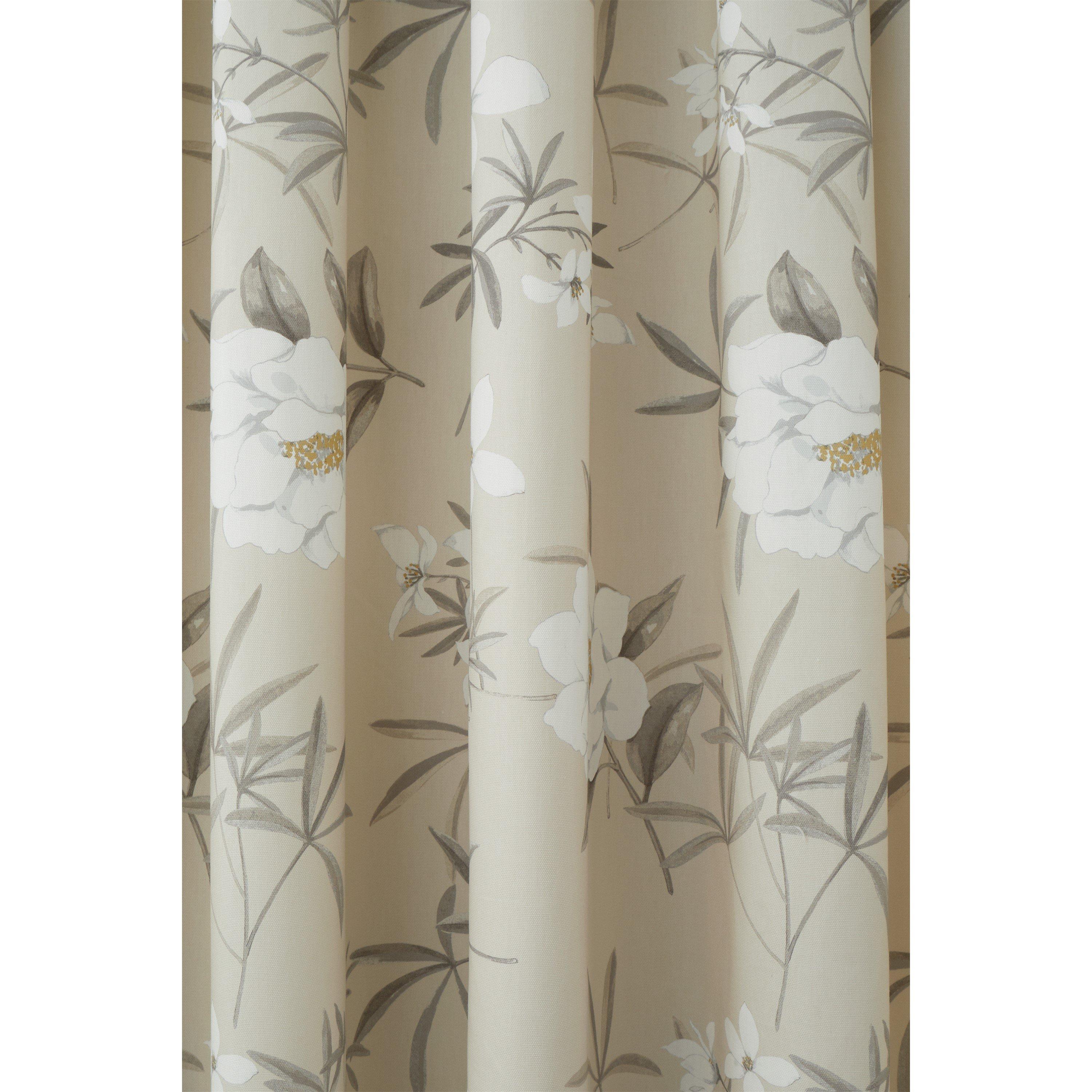 Natural - Dreams and Drapes - Eve Floral Pencil Pleat Curtains in Natural - 6