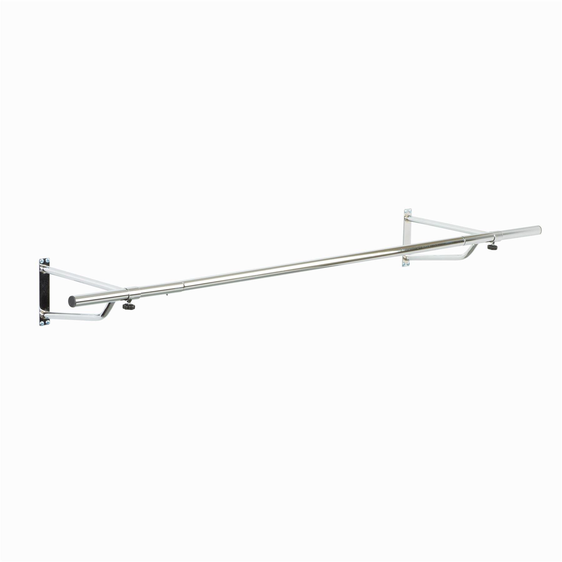 Chrome - House of Home - Heavy Duty Wall Mounted Clothes Rail - 5ft - 3