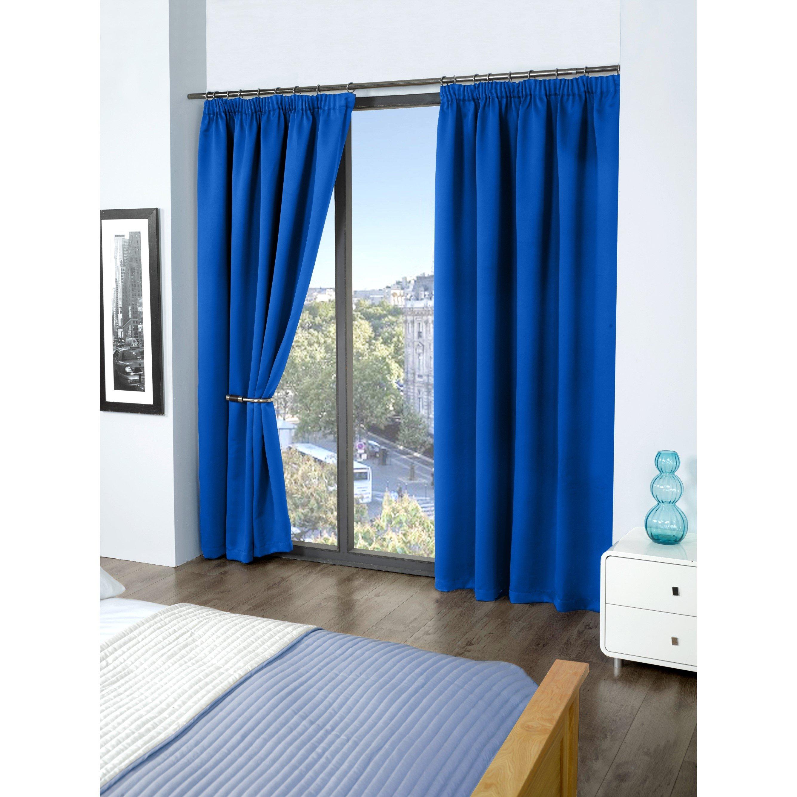 Cali -Woven Thermal Blackout Pencil Pleat Curtains
