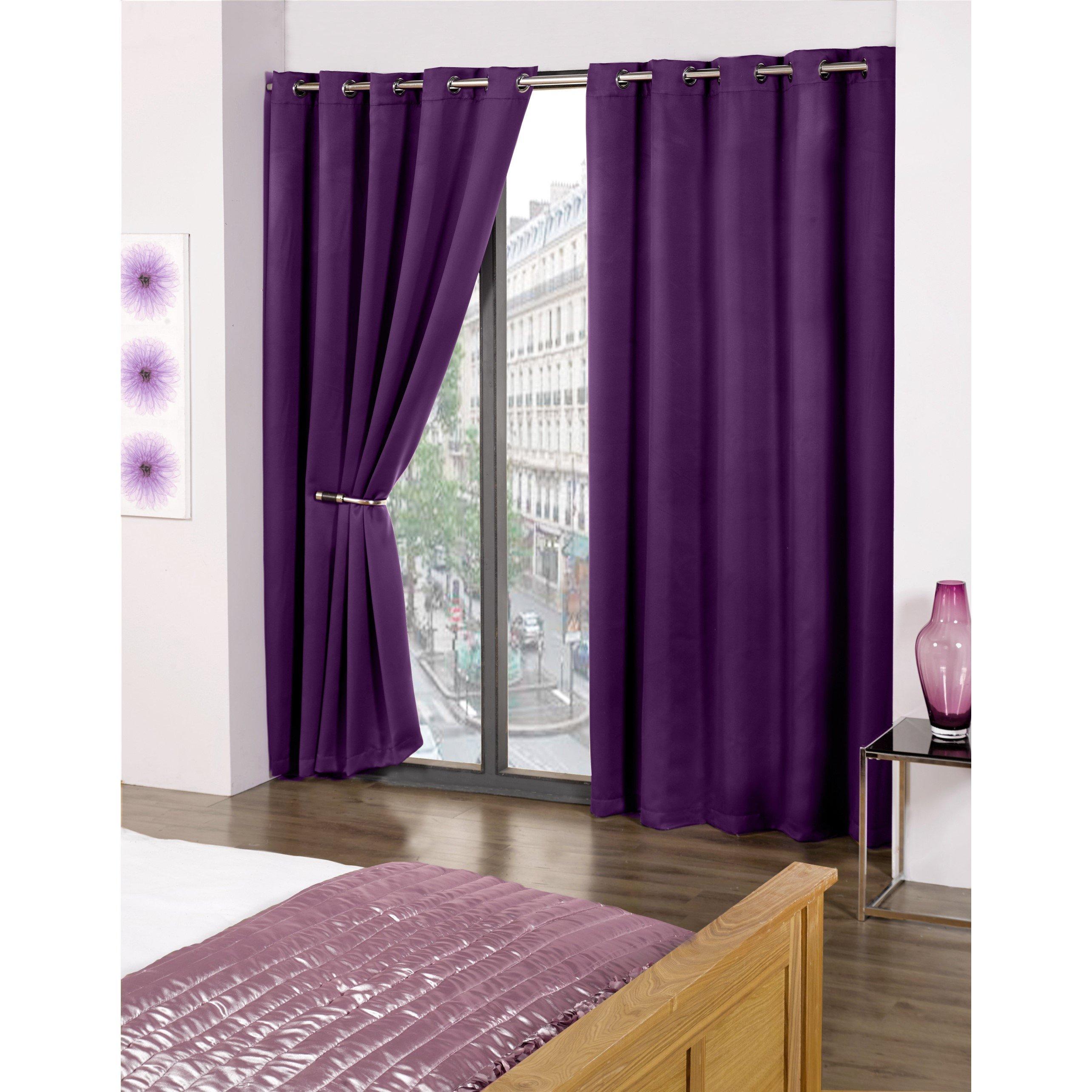 Amethyst - Emma Barclay - Cali - Woven Thermal Blackout Eyelet Curtains
