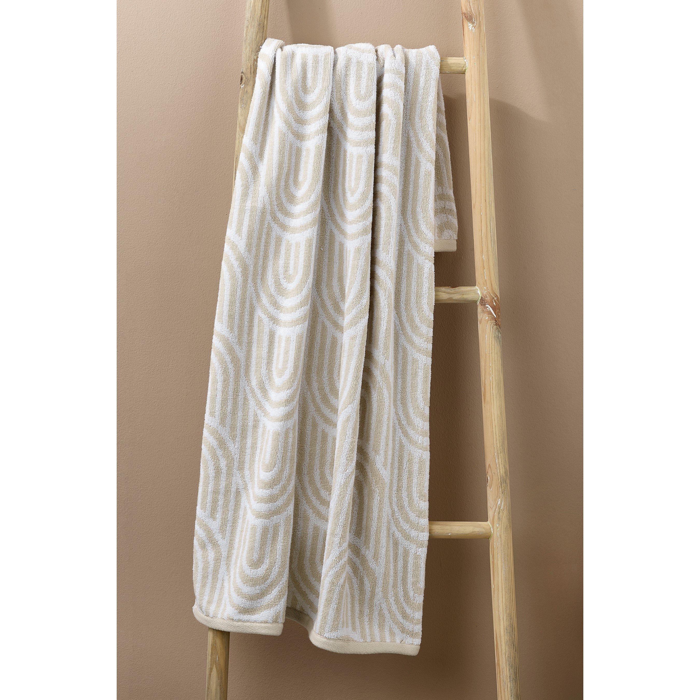 Natural - Homelife - Abstract Arches Bath Towel - 1