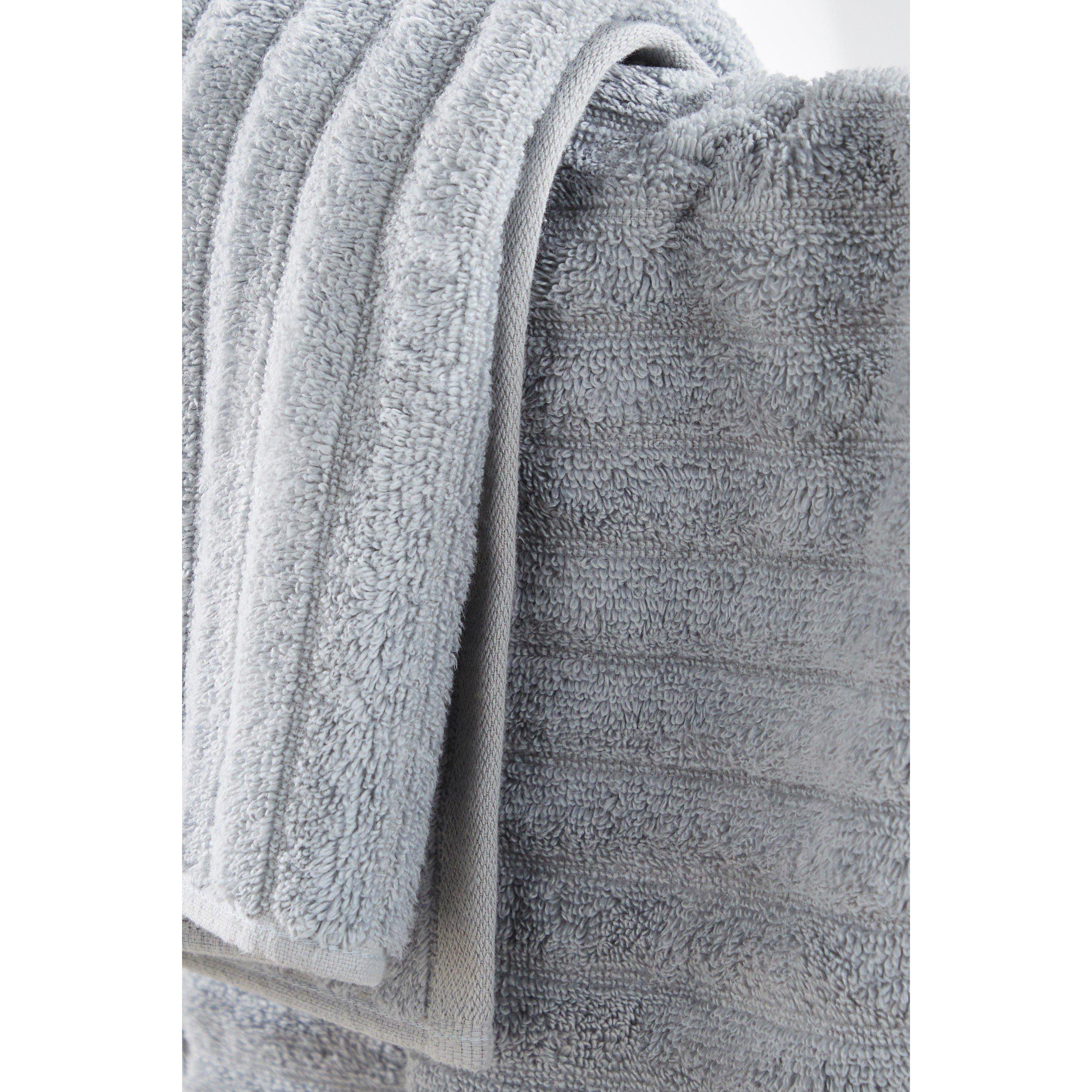 Grey - Homelife - Super Soft Ribbed Hand Towel - 2