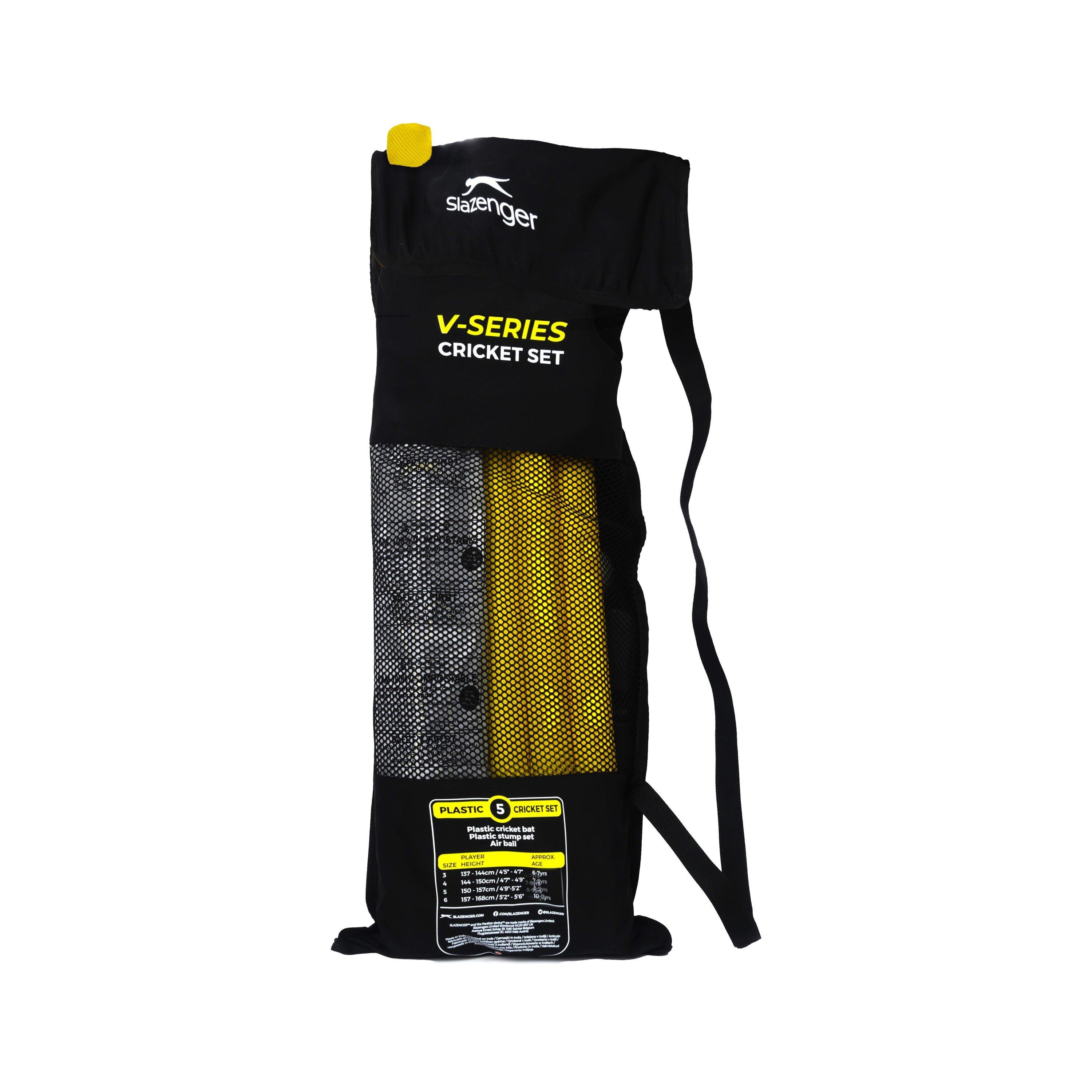 Black/Yellow - Slazenger - VS Plastic Cricket Set - 6
