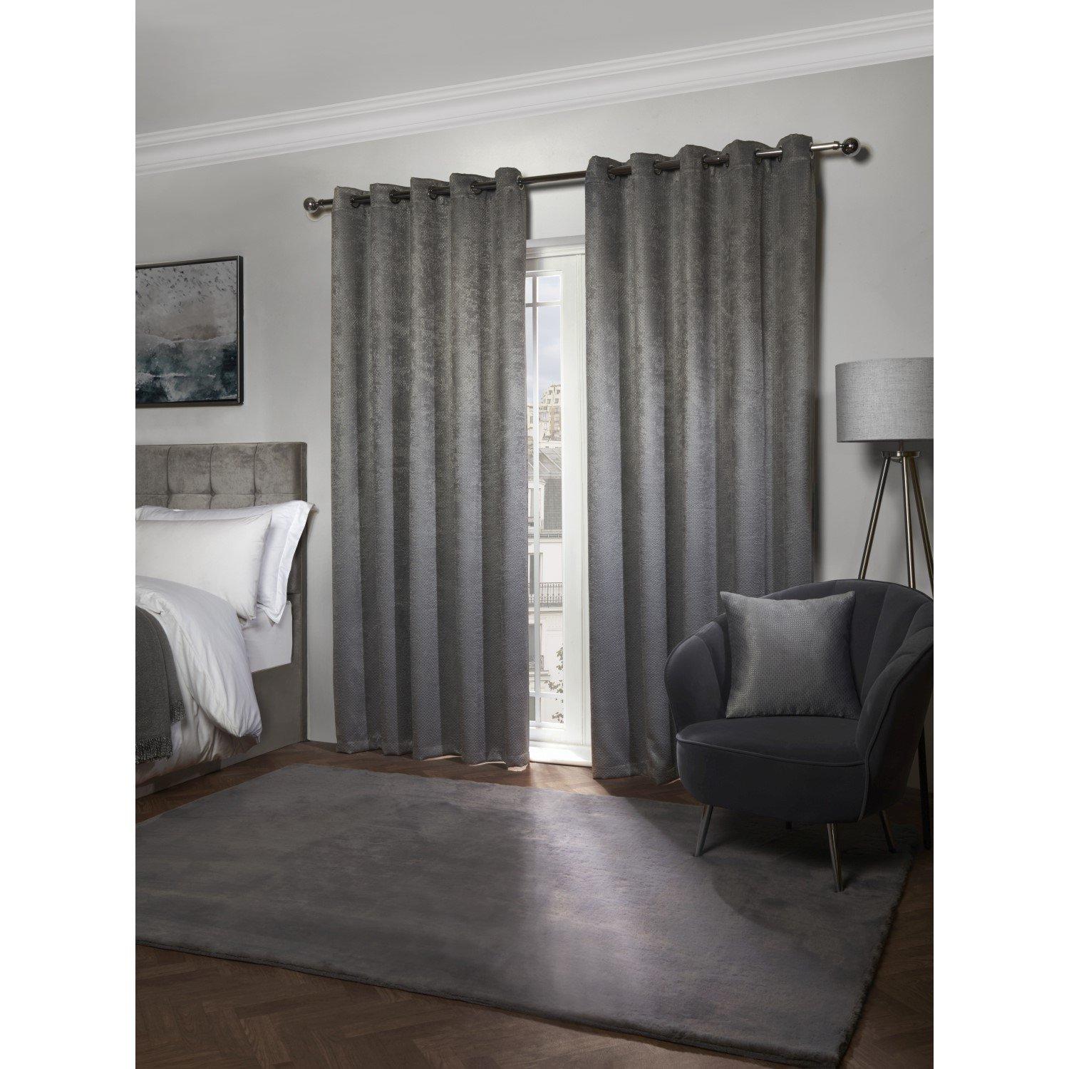 Charcoal - Emma Barclay - Ambiance - Thermal Blackout Eyelet Curtains - 2
