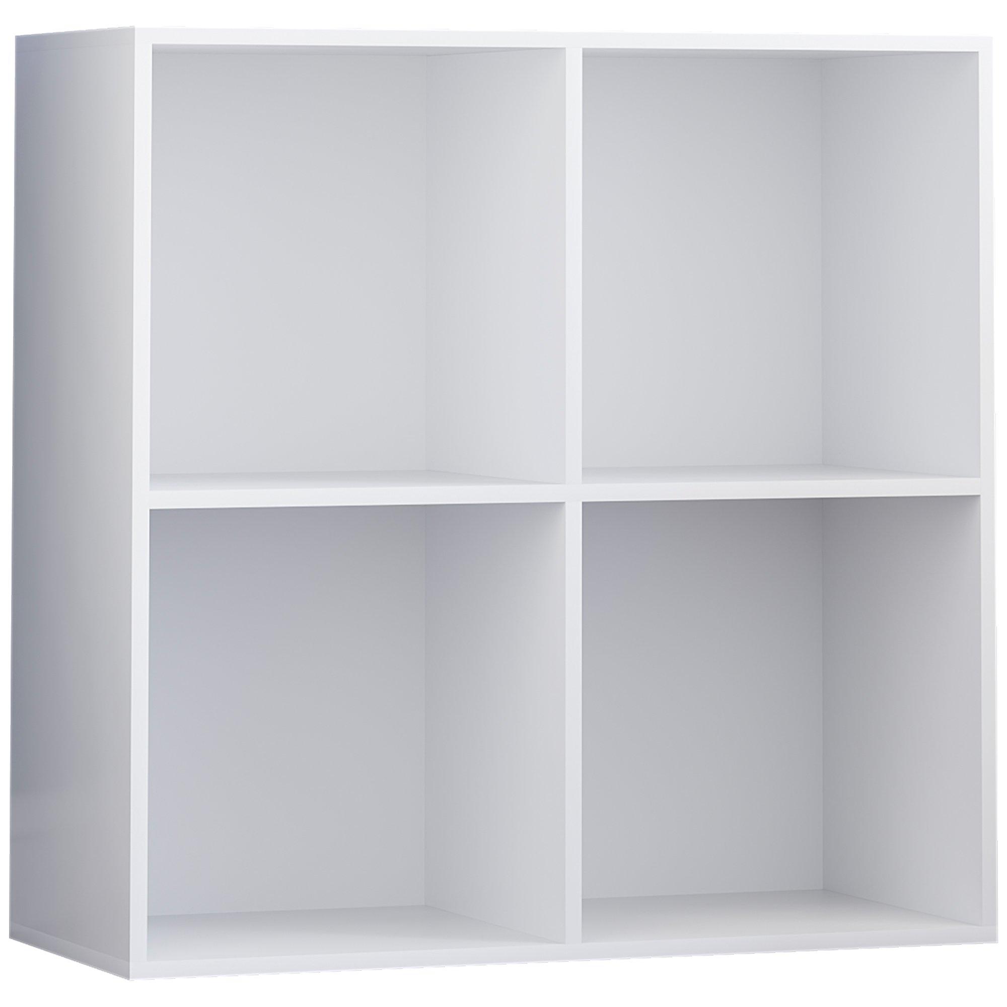 White - Lassic - 2x2 Cube Storage Unit (W) + Set of 2 Storage Cubes - 10
