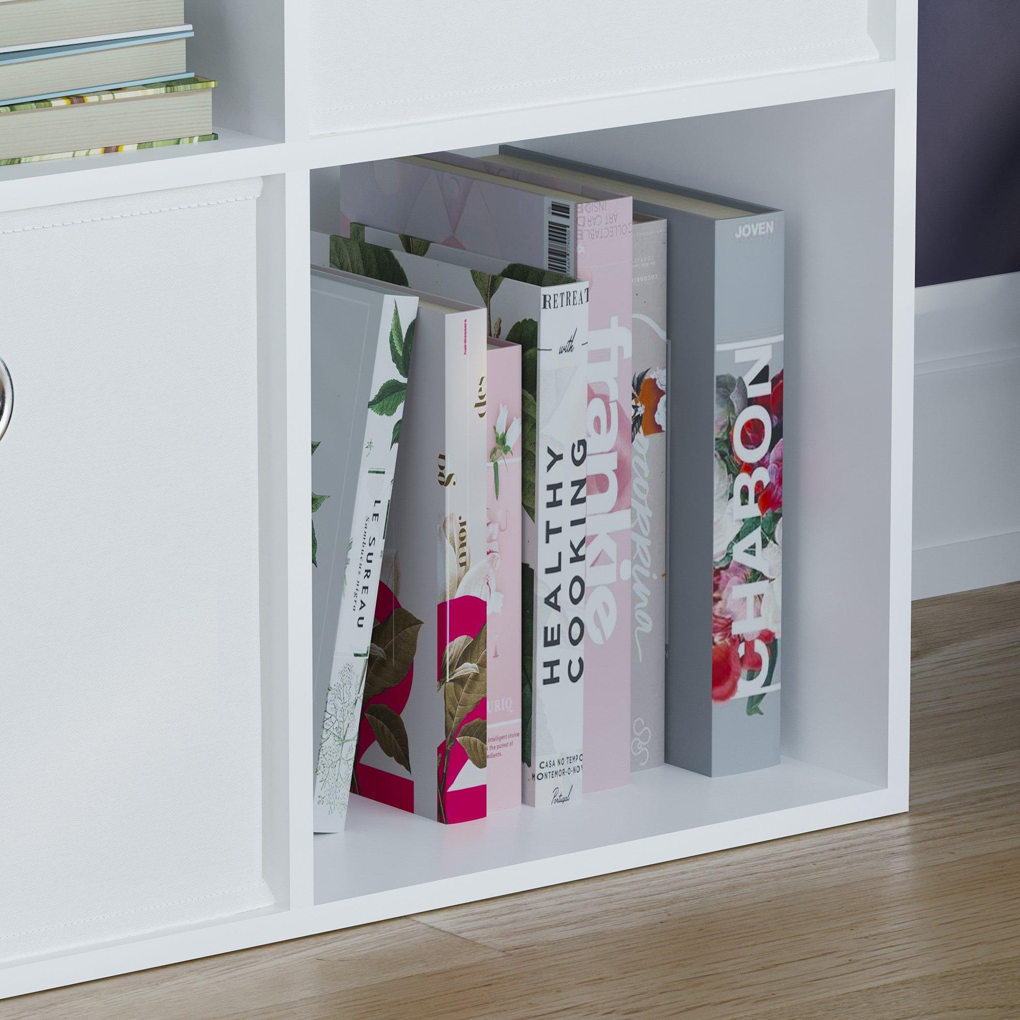 White - Lassic - 2x2 Cube Storage Unit (W) + Set of 2 Storage Cubes - 5