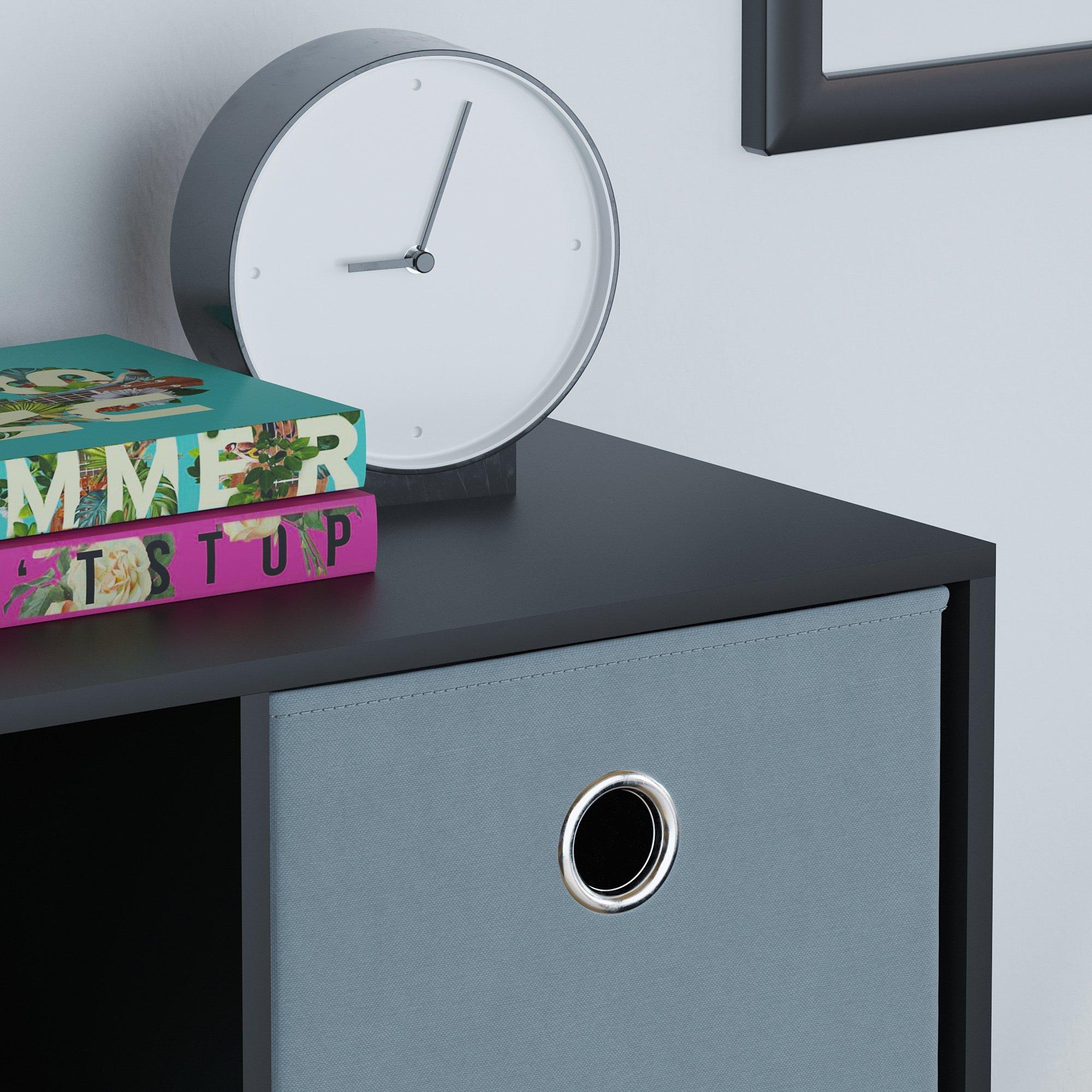 Grey - Lassic - 2x2 Cube Storage Unit (B) + Set of 2 Storage Cubes - 4