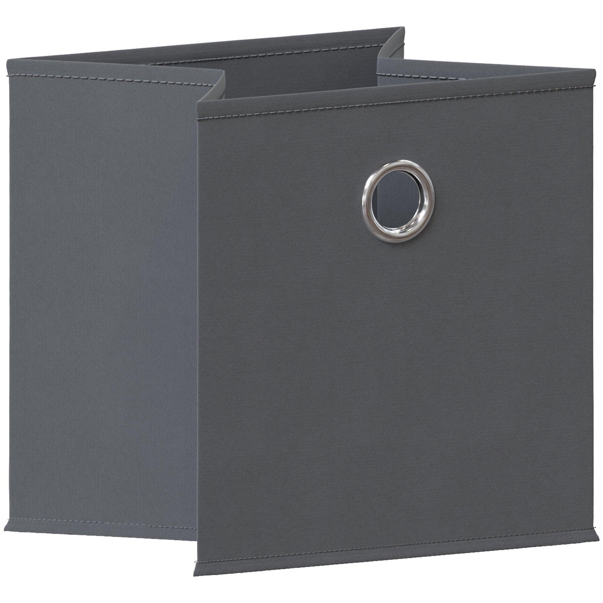 Grey - Lassic - 2x2 Cube Storage Unit (B) + Set of 2 Storage Cubes - 8