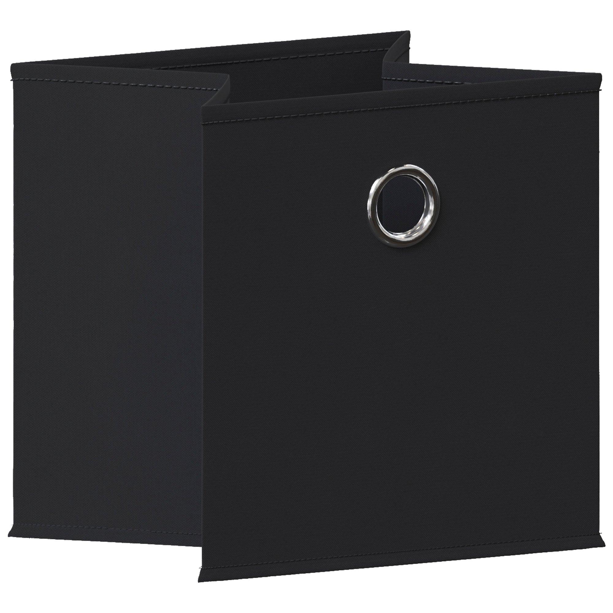 Black - Lassic - 2x2 Cube Storage Unit (B) + Set of 2 Storage Cubes - 6