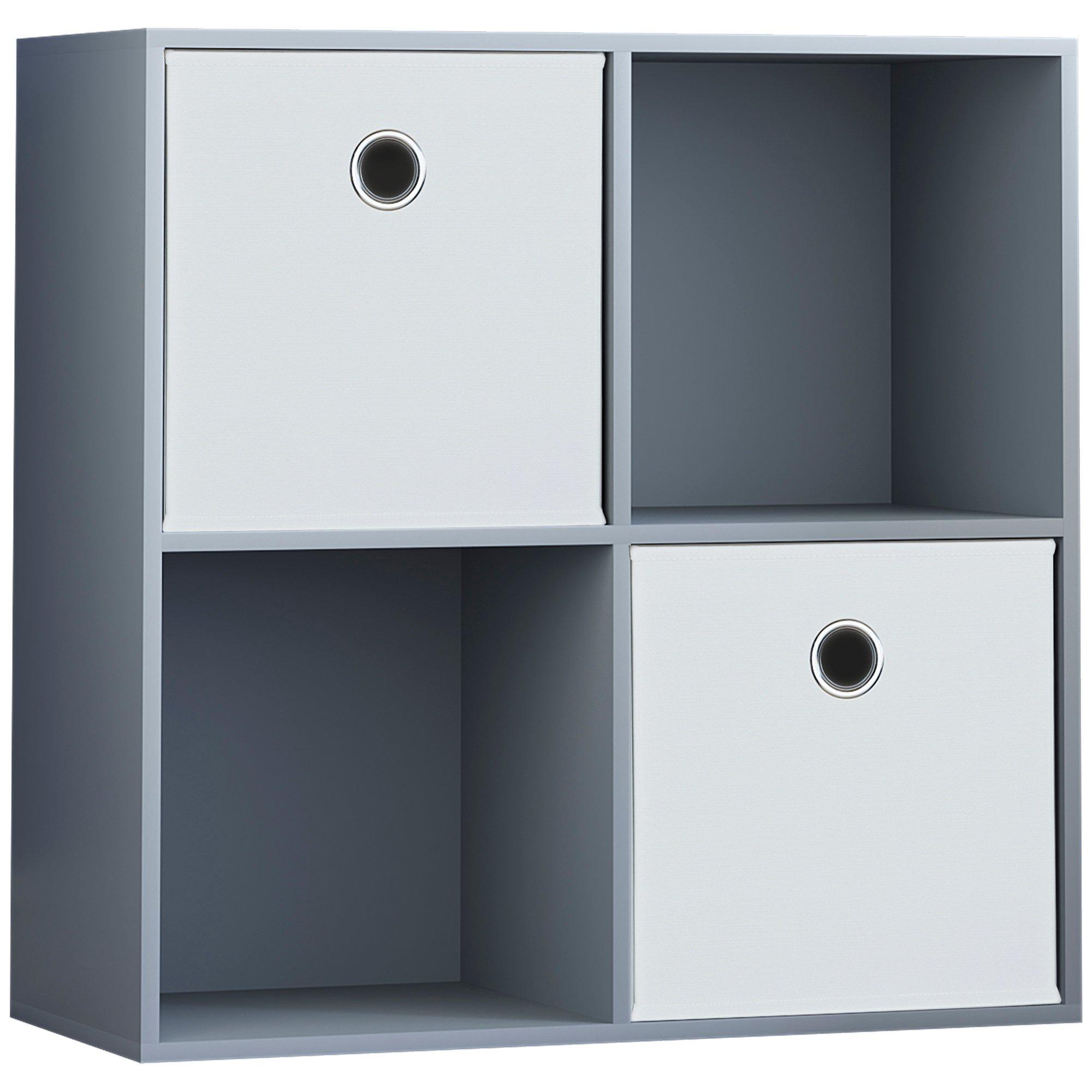 White - Lassic - 2x2 Cube Storage Unit (G) + Set of 2 Storage Cubes - 12