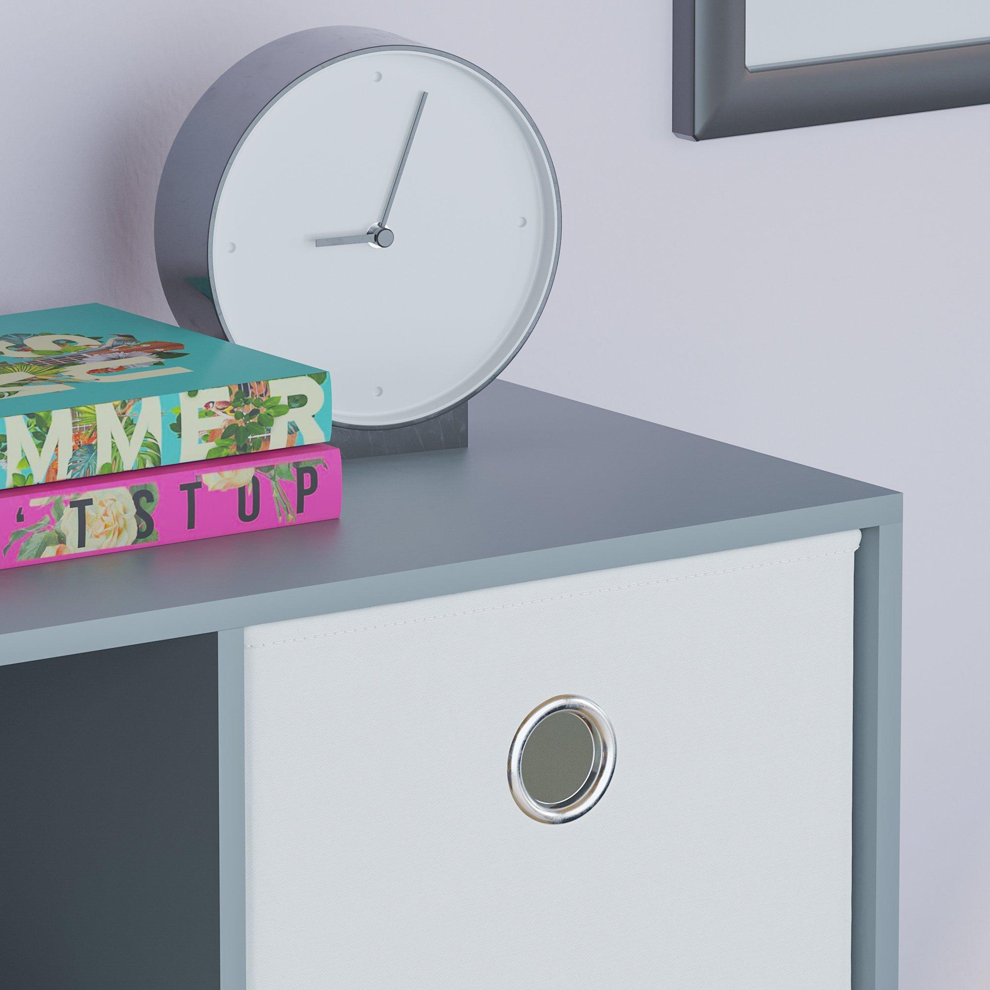 White - Lassic - 2x2 Cube Storage Unit (G) + Set of 2 Storage Cubes - 4