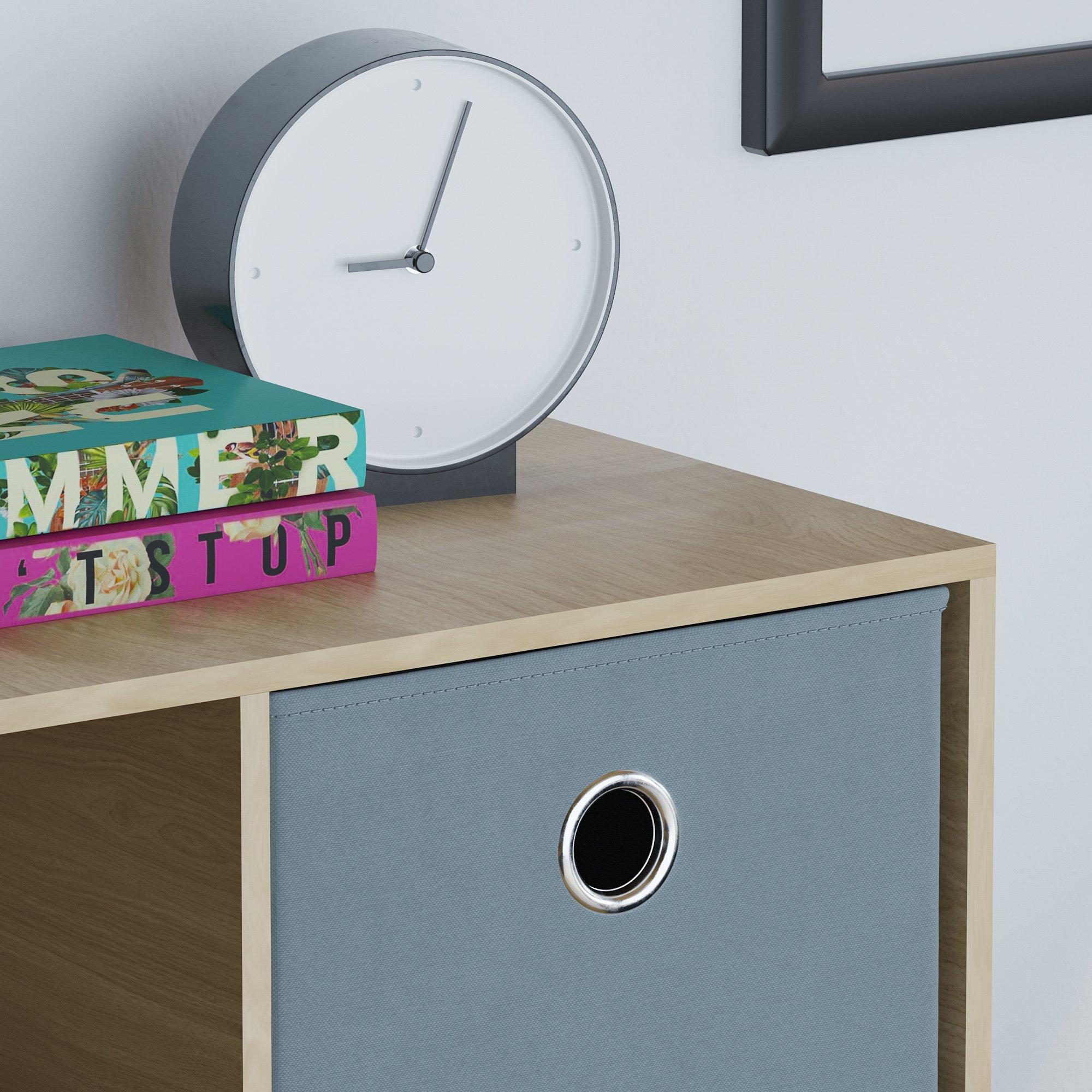 Grey - Lassic - 2x2 Cube Storage Unit (O) + Set of 2 Storage Cubes - 4