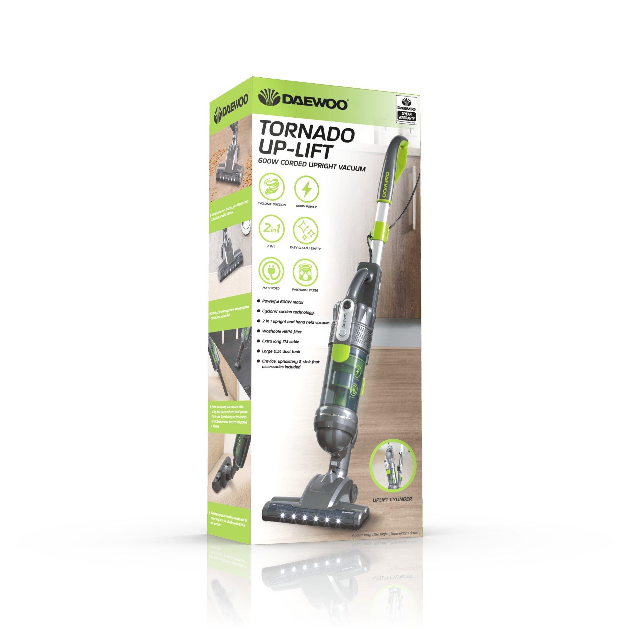Grey And Green - Daewoo Electricals - DAEWOO TORNADO UP-LIFT UPRIGHT VACUUM CLEANER - 1