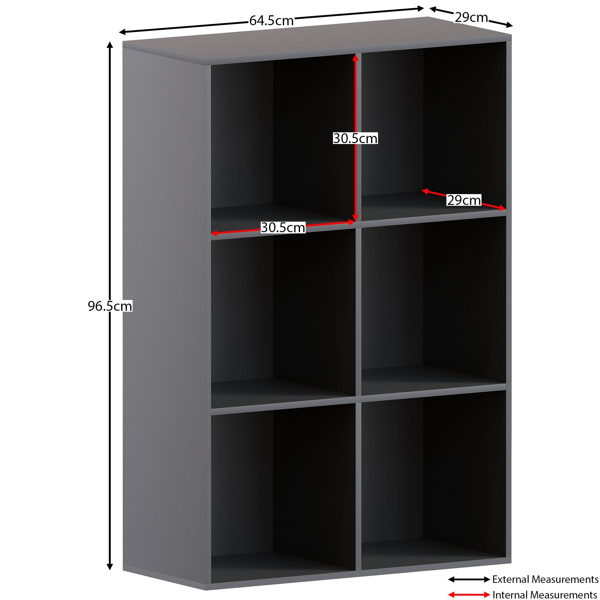 Black - Lassic - 2x3 Cube Storage Unit (B) + Set of 3 Storage Cubes - 2
