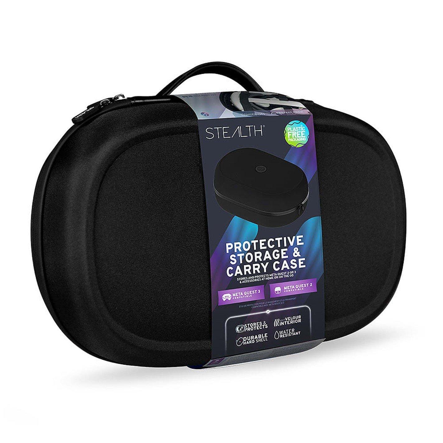 Black - Stealth - Protective Storage & Carry Case - Meta Quest 2 3 and 3S - 2