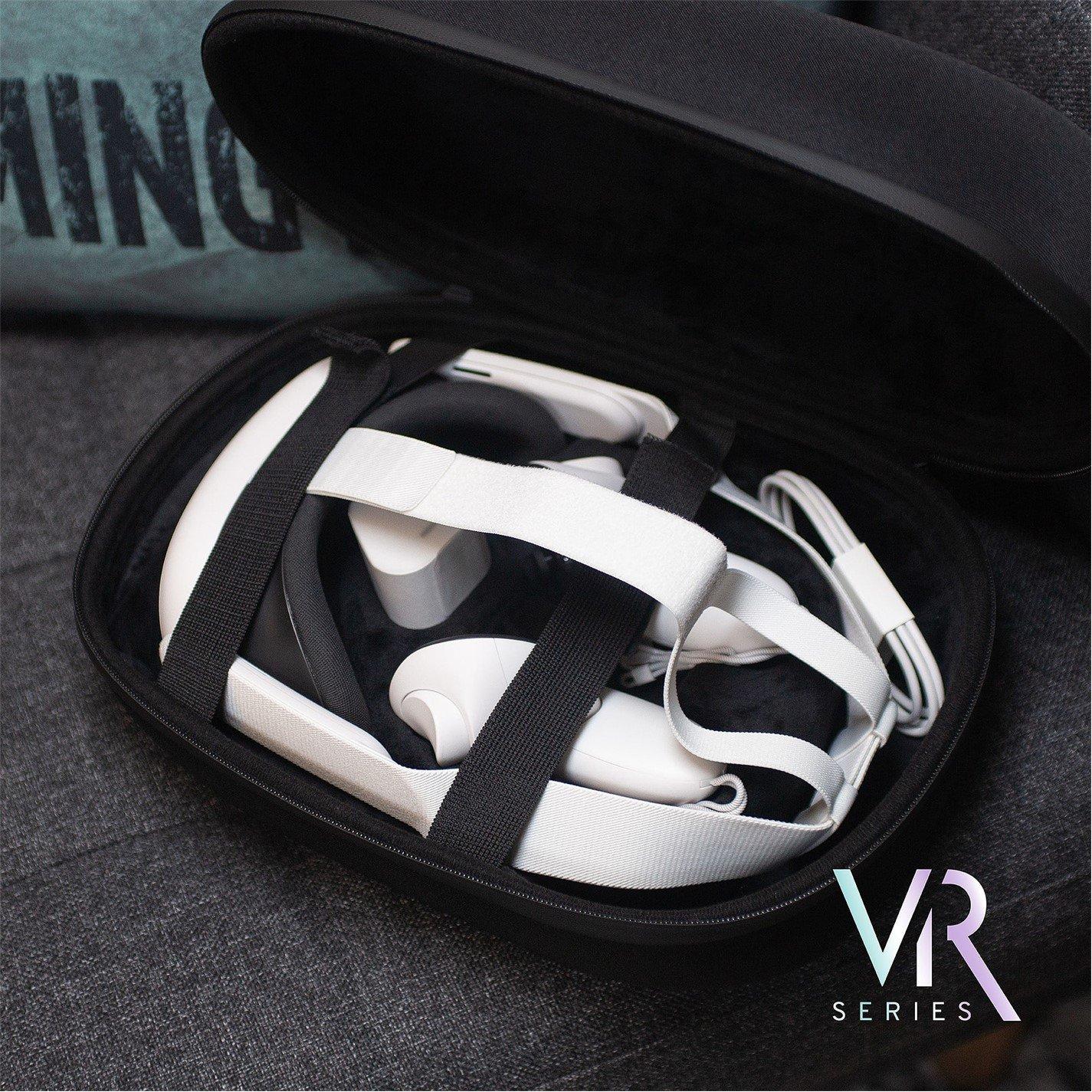 Black - Stealth - Protective Storage & Carry Case - Meta Quest 2 3 and 3S - 9