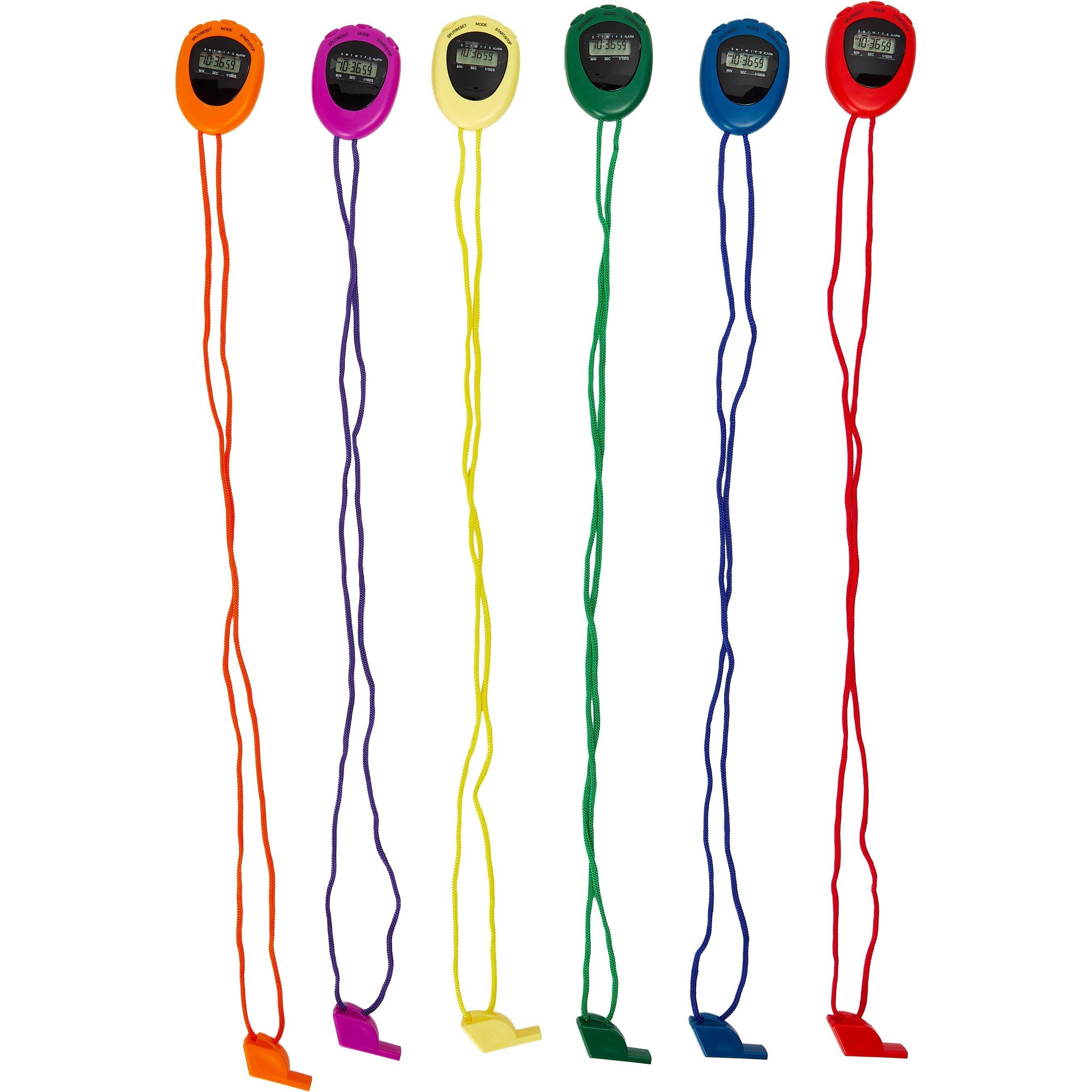 Neutral - Sports Directory - Coloured Stopwatch & Whistle Pack - 3