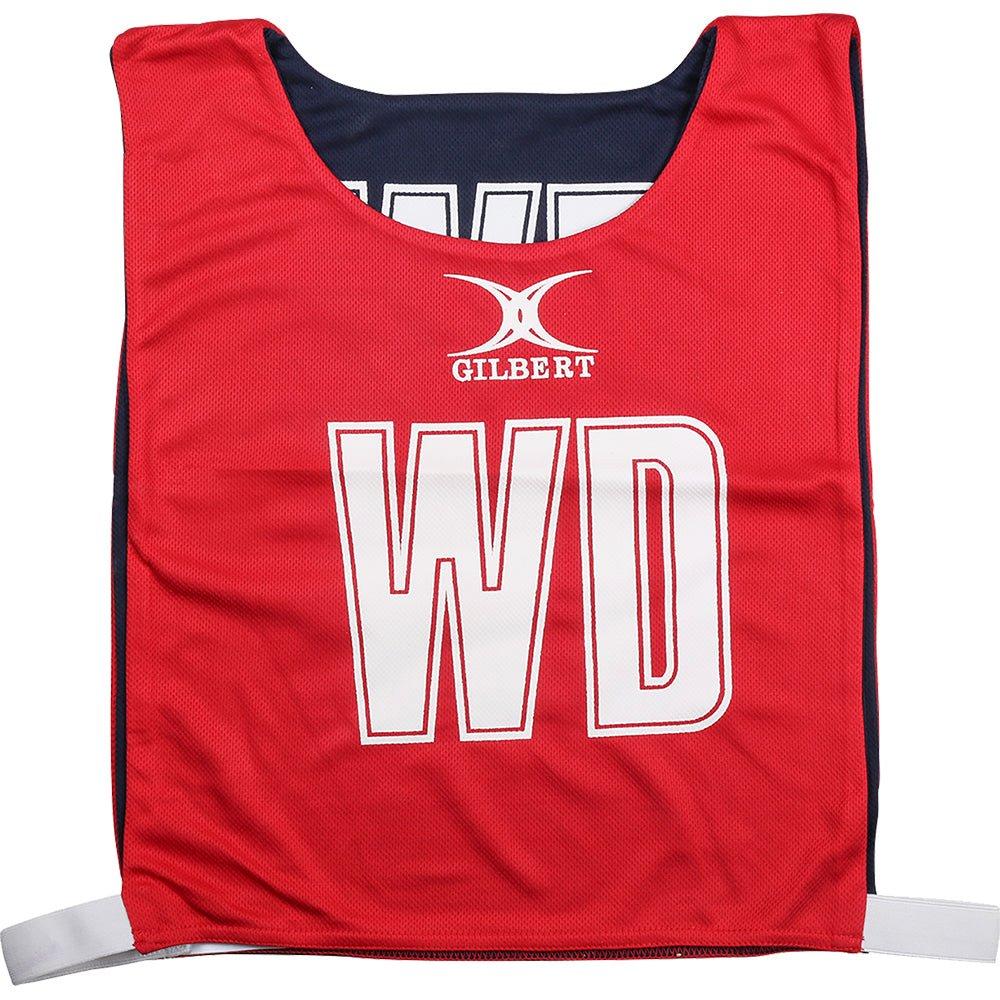 Gilbert  Reversible Netball Bibs - Red/Navy - Medium