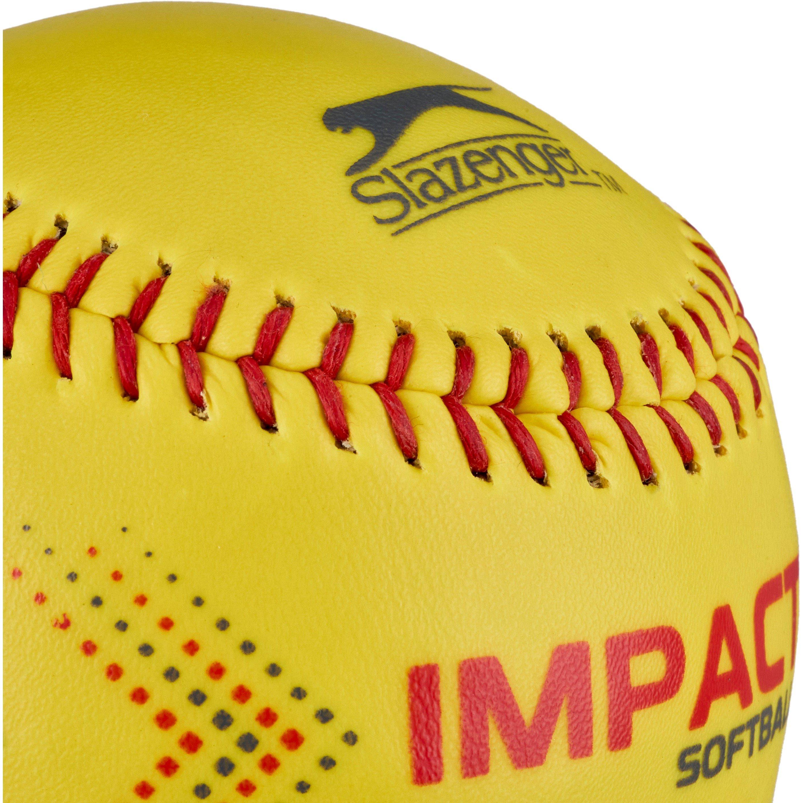White - Slazenger - Impact Hardcore Softball - 10